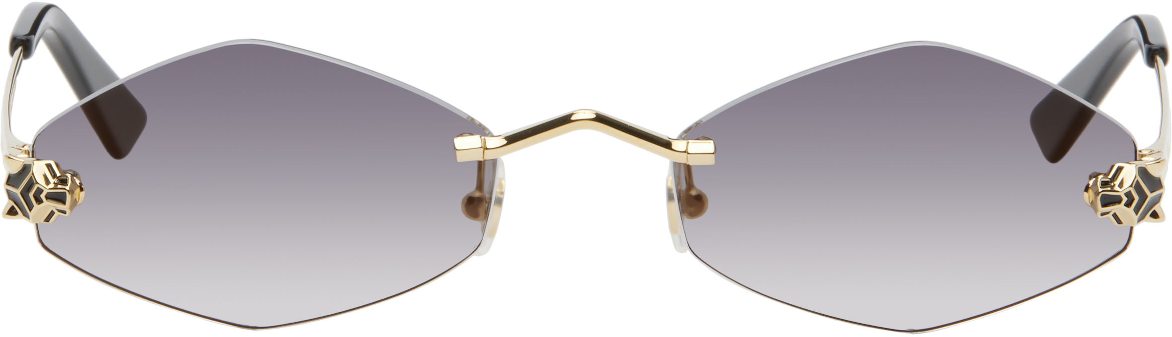 Gold 'Panthère de Cartier' Sunglasses