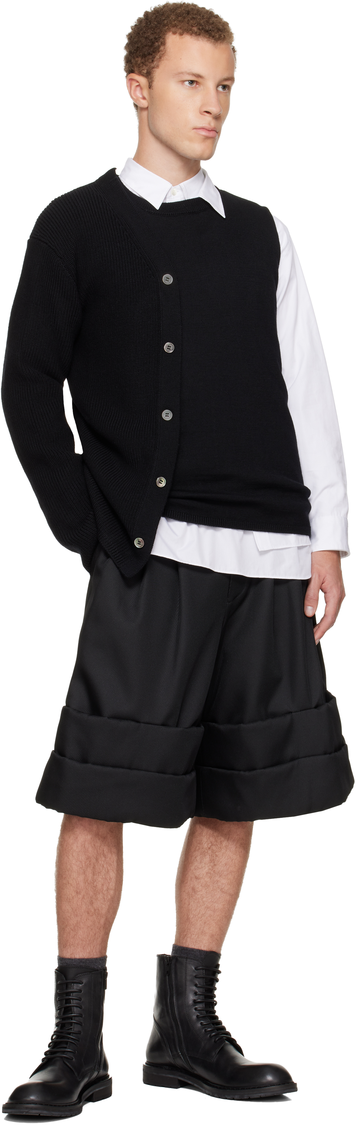 Comme Des Garçons Homme Deux Man Black Sweatshirts In Black