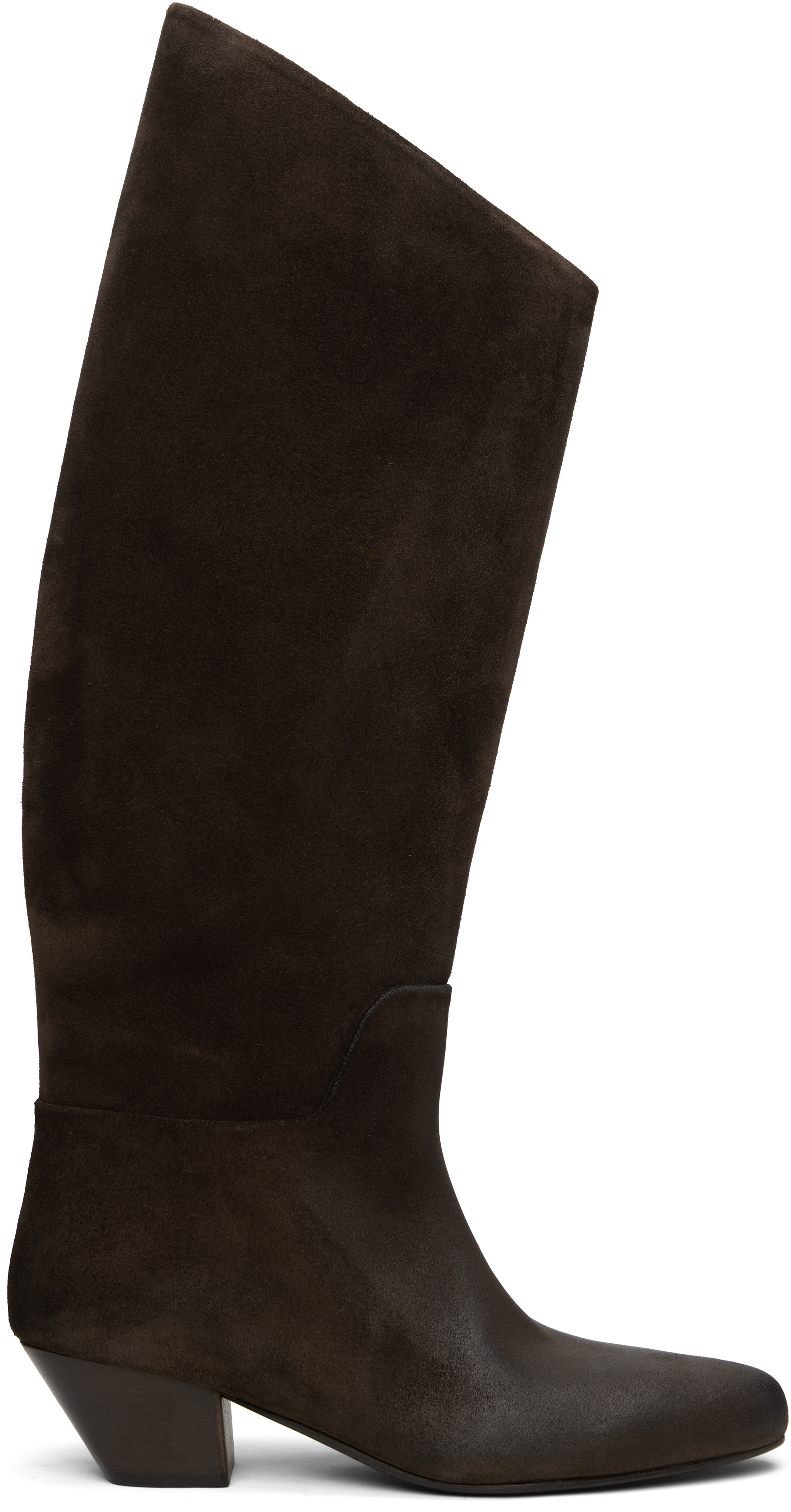 Marsèll Brown Goccio Reversed Leather Tall Boots
