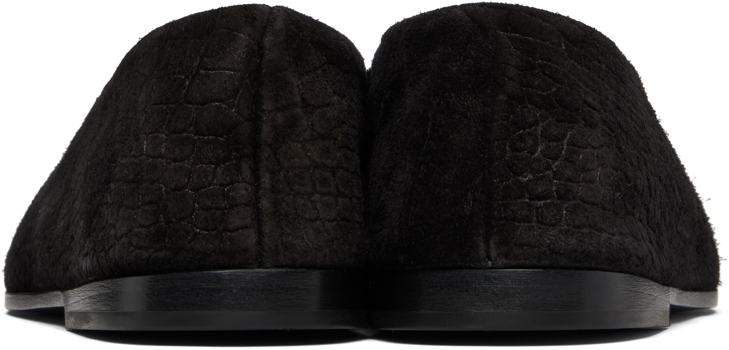 Marsèll Scivolo Embossed Suede Ballerina Flats In Black