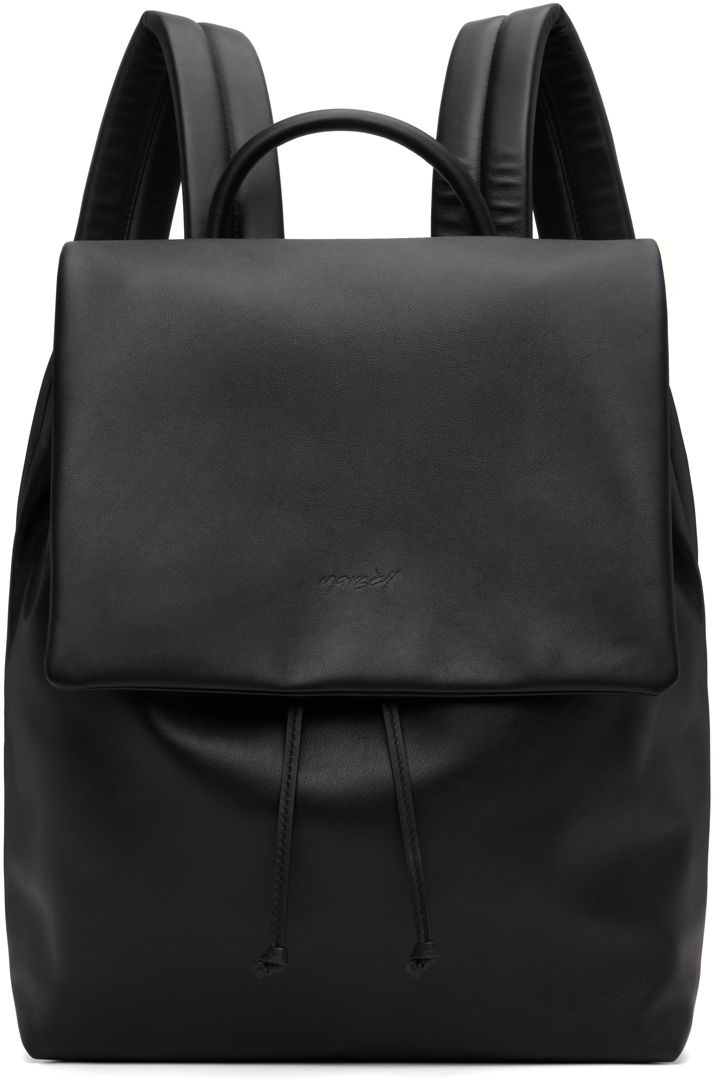 Marsèll Black Pattina Backpack In Black
