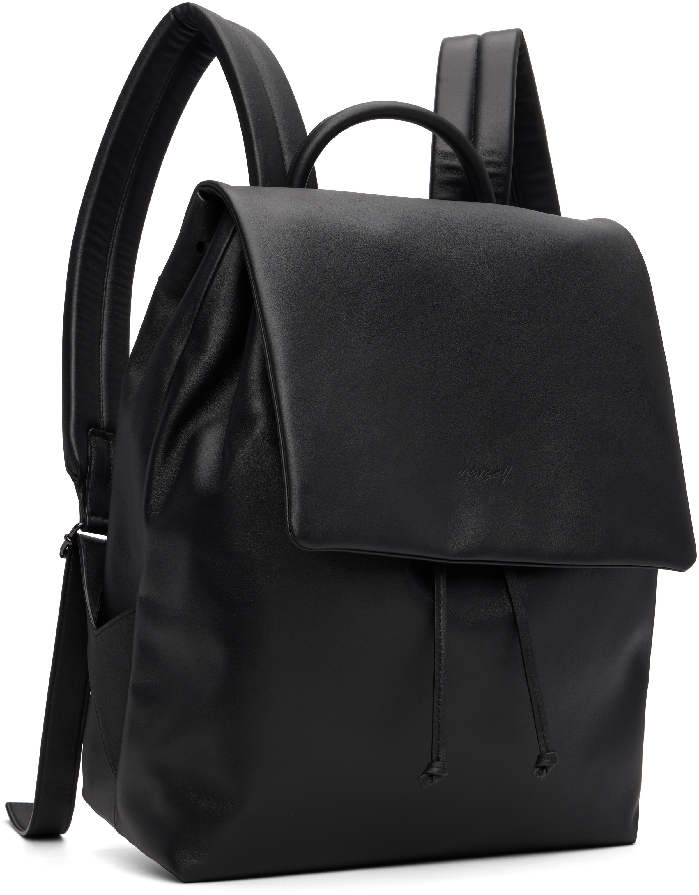Marsèll Black Pattina Backpack In Black