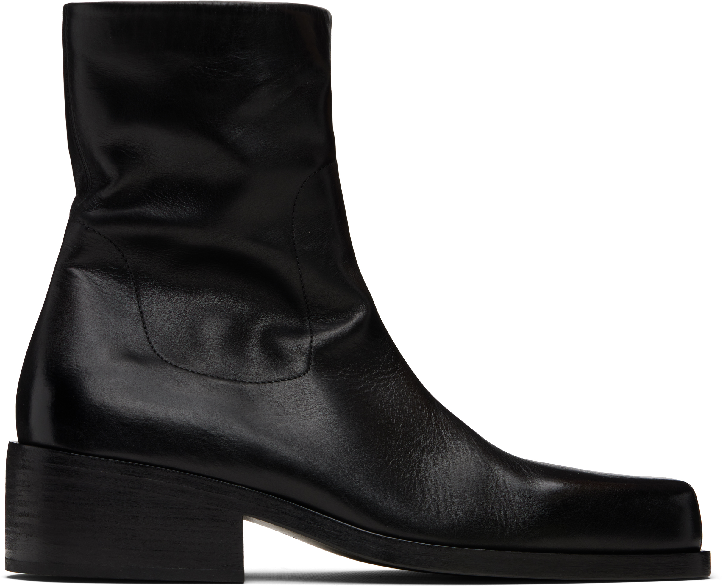 Marsèll Black Cassello Ankle Boots In Black