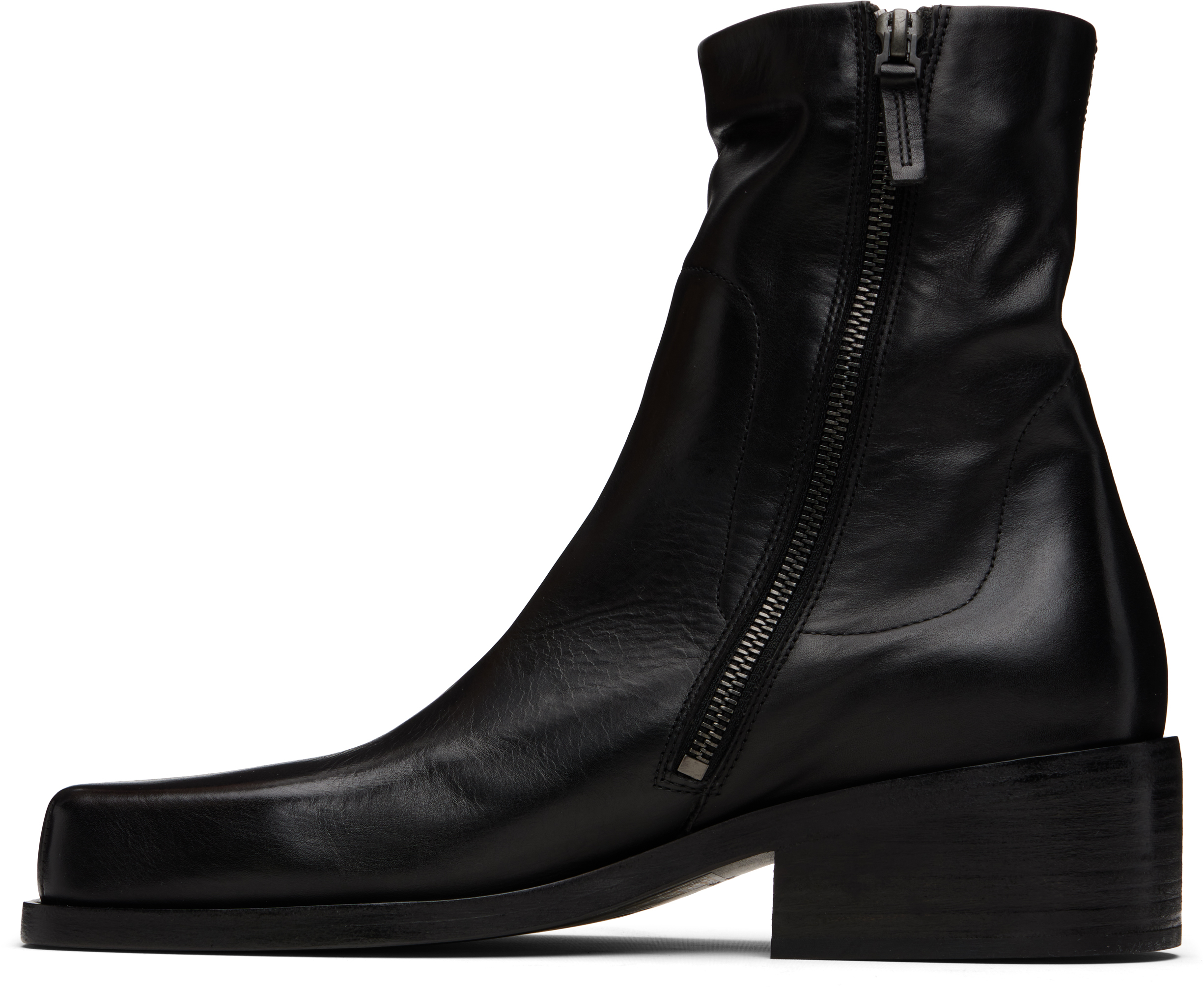 Marsèll Black Cassello Ankle Boots In Black