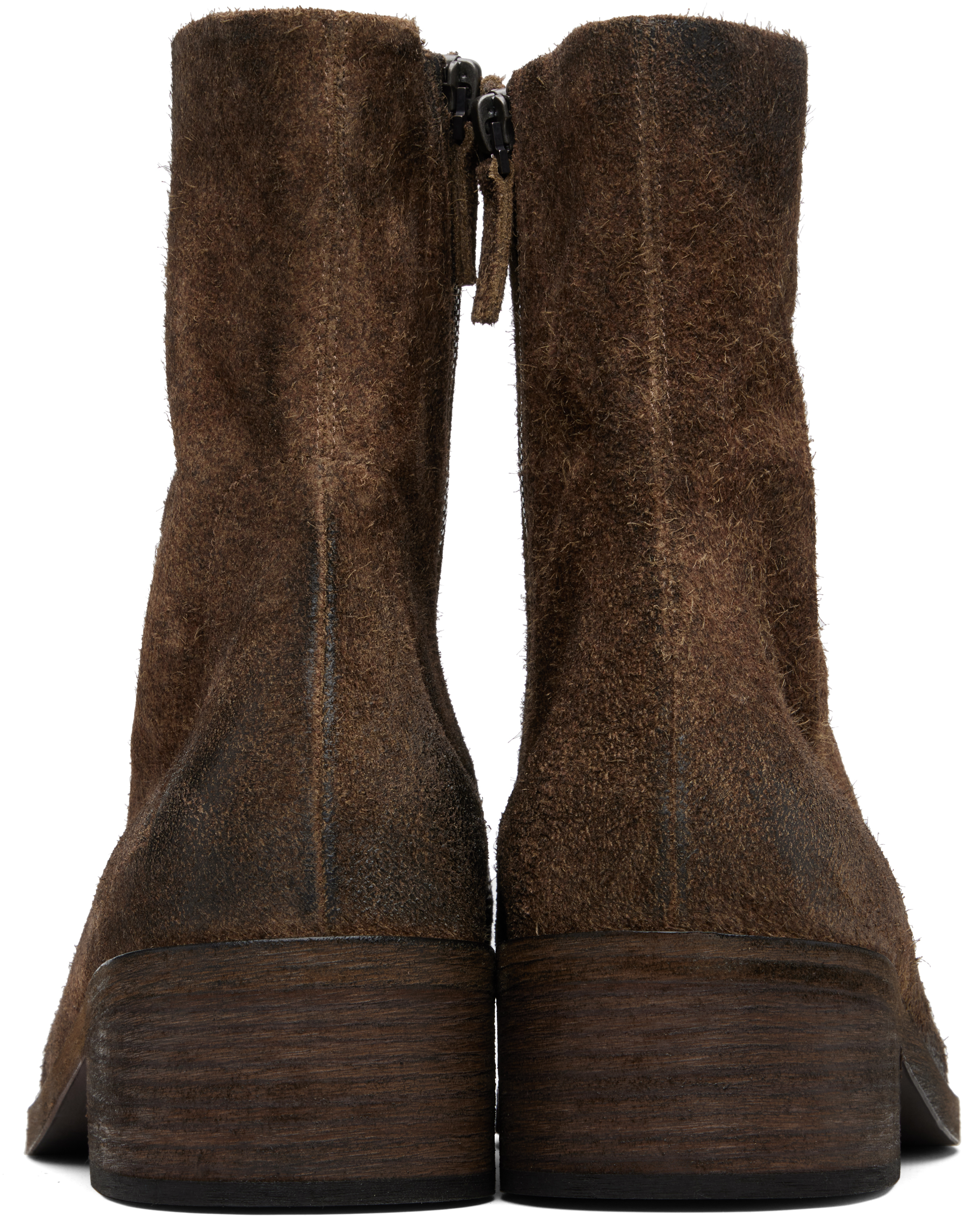Marsèll Cassello Suede Boots In Brown
