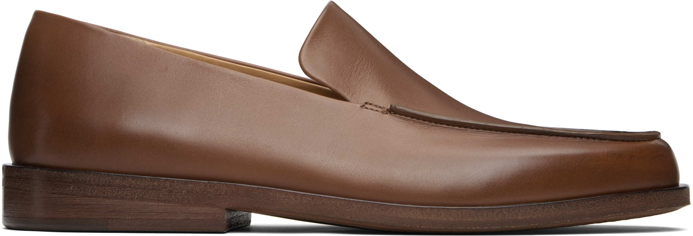 【関税込み】Marsell ブラウン Mocasso スリッポン Marsèll: ブラウン Mocasso スリッポン | SSENSE 日本