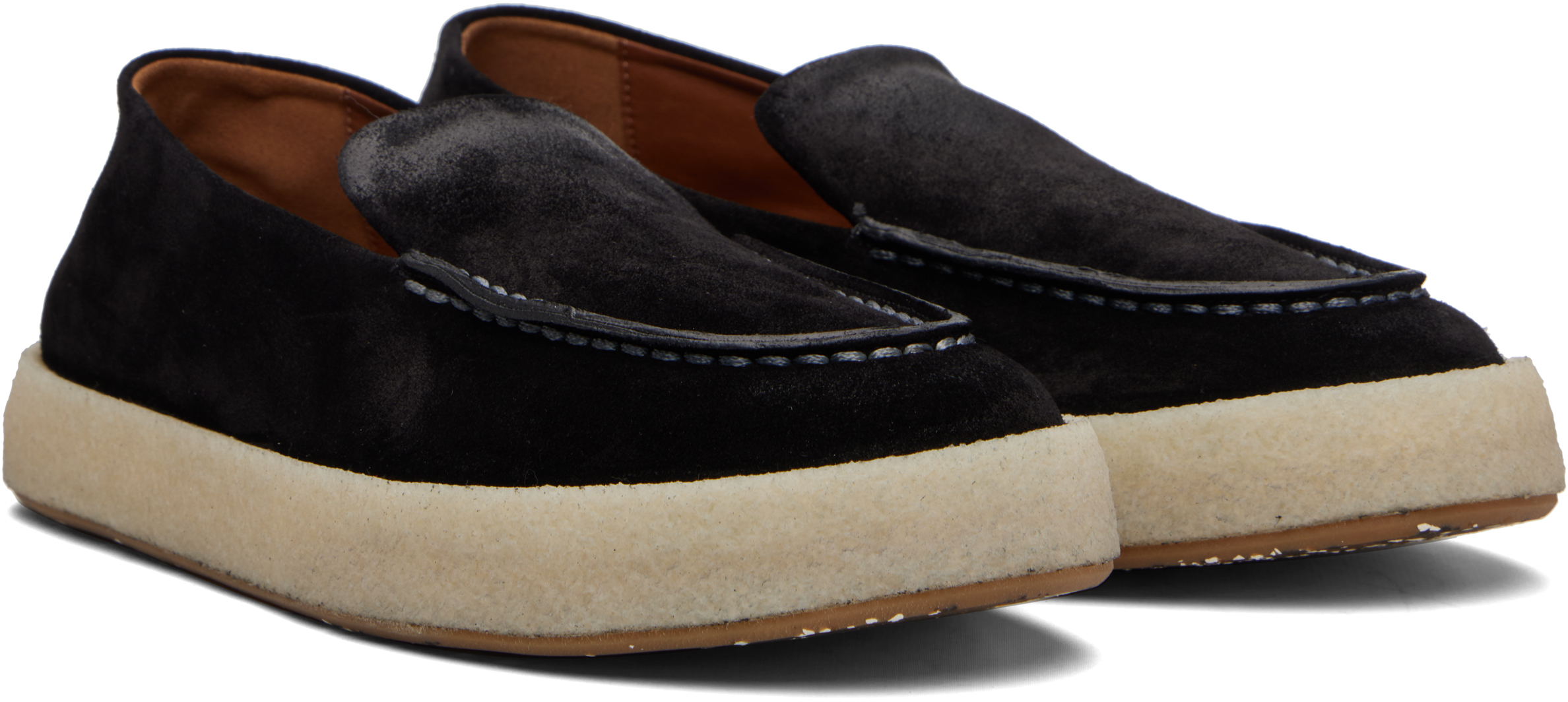 Marsèll Cassablocco Reversed Leather Loafers In Black