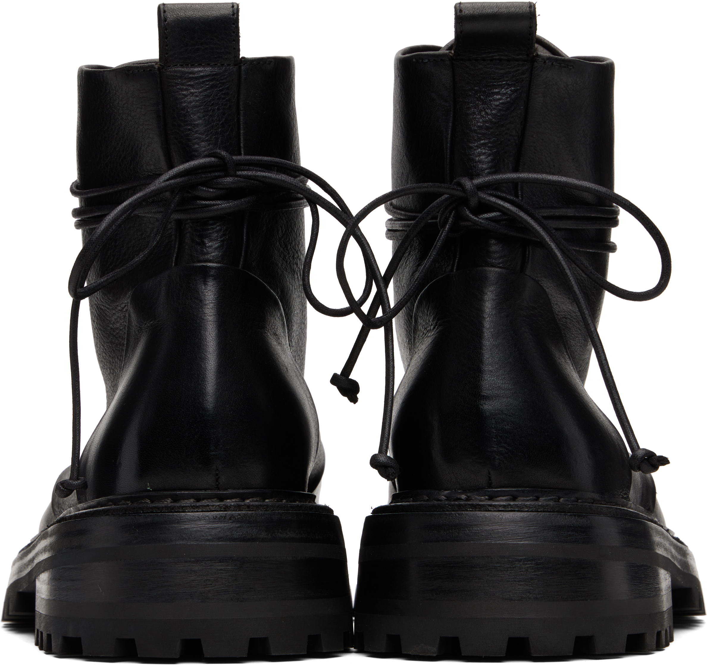 Marsèll Black Carrucola Combat Boots In Black