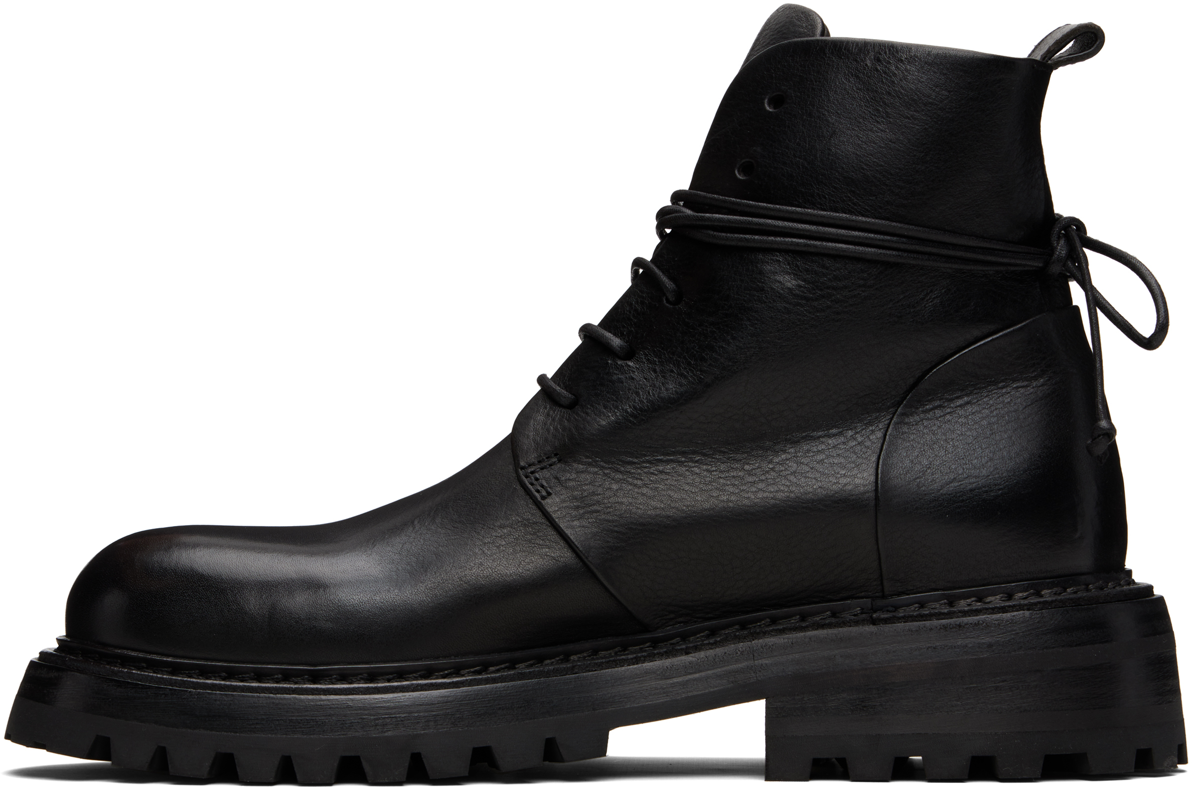 Marsèll Black Carrucola Combat Boots In Black