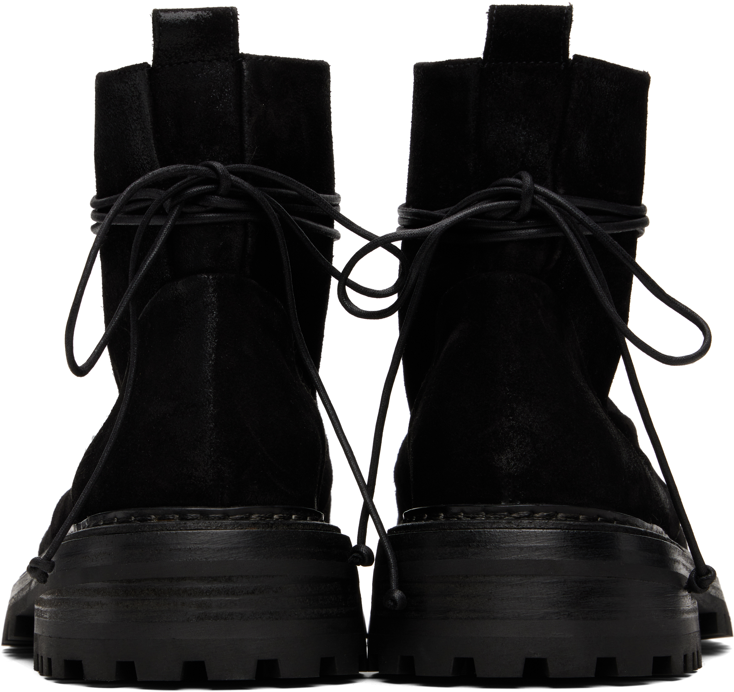 Marsèll Black Carrucola Combat Boots In Black