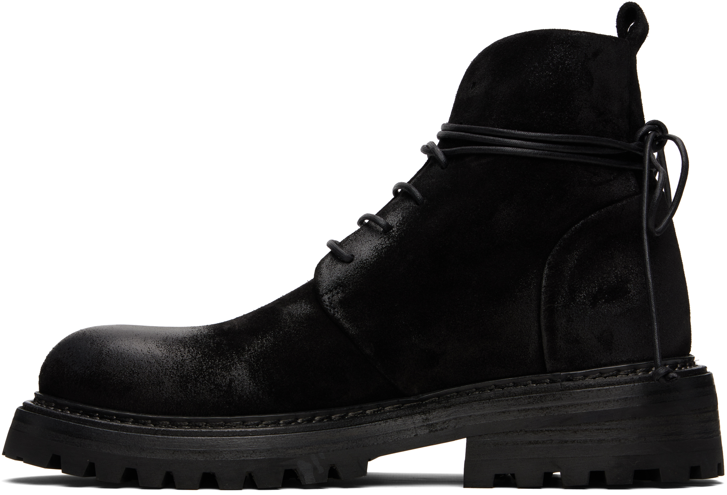 Marsèll Black Carrucola Combat Boots In Black