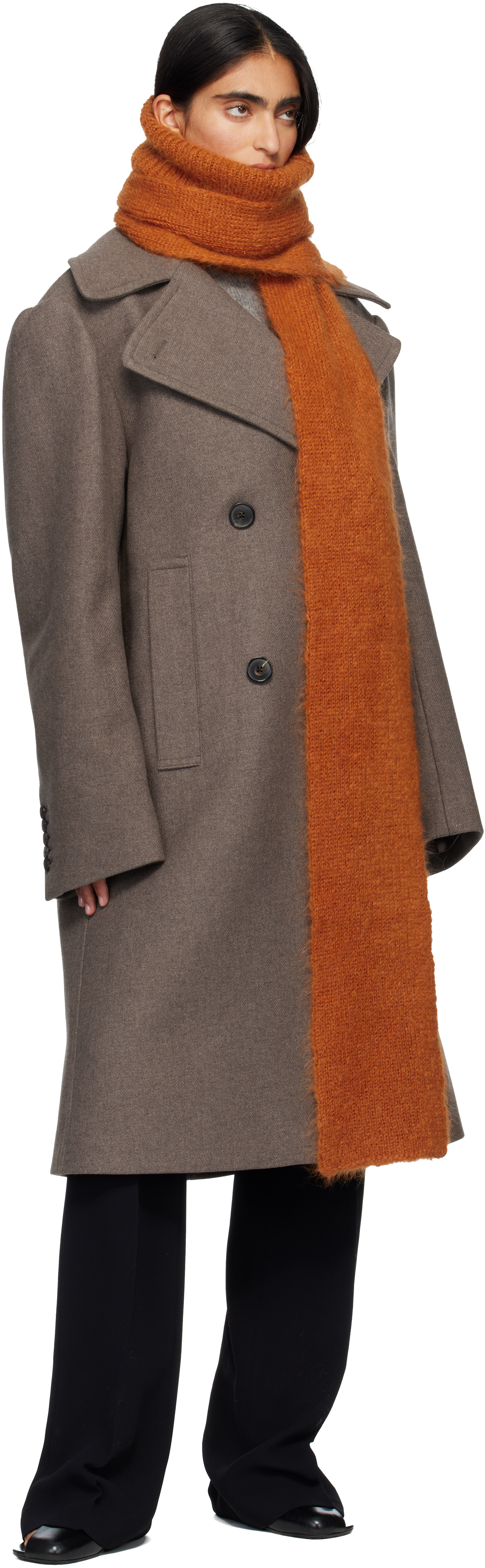 Dries Van Noten Orange Techno Scarf