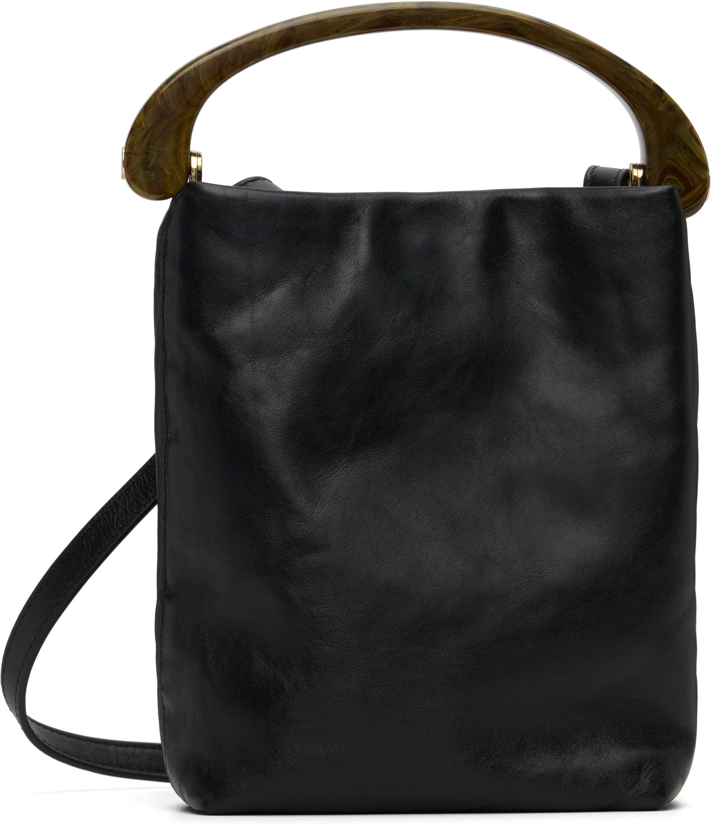 Dries Van Noten: ブラック マイクロ レザー バッグ | SSENSE 日本