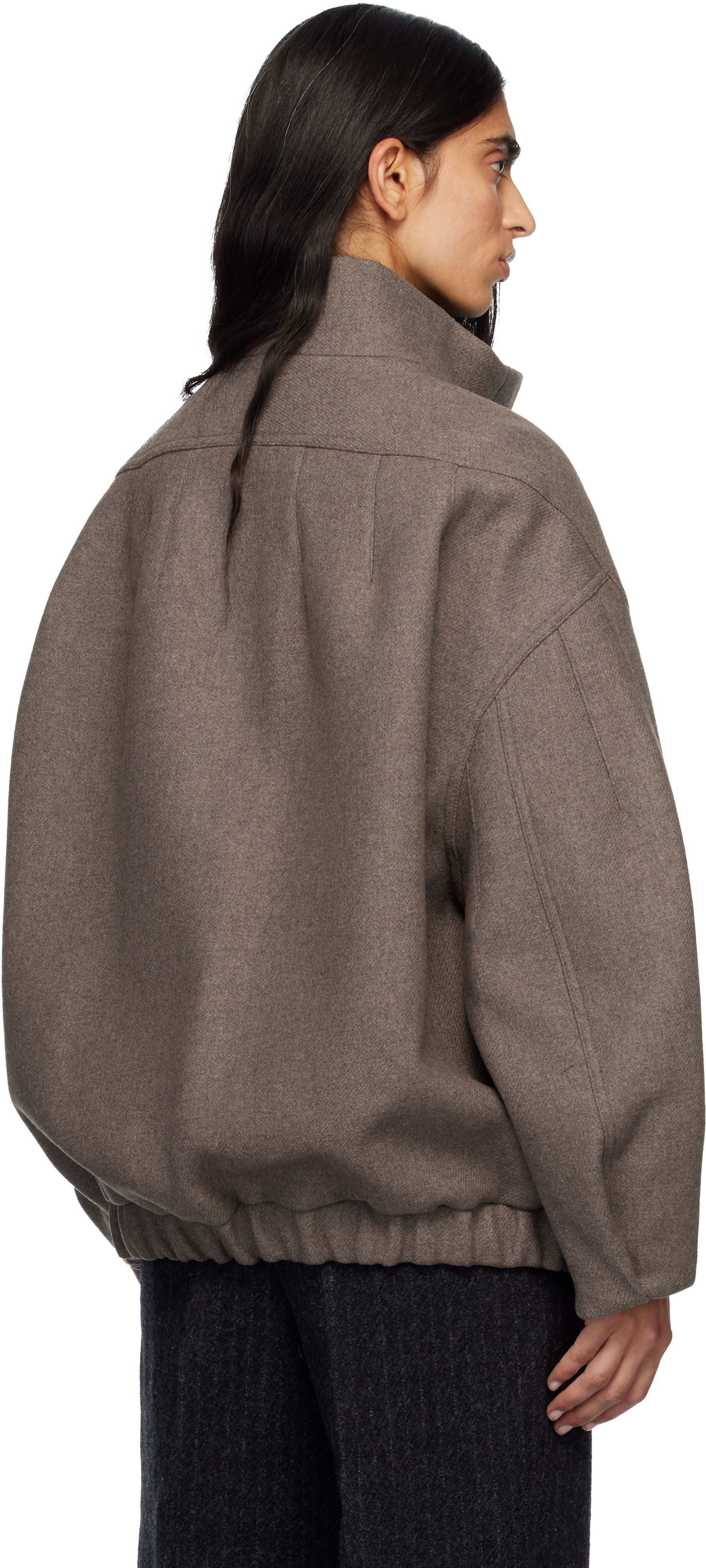 Dries Van Noten Taupe Loose Fit Jacket In Brown