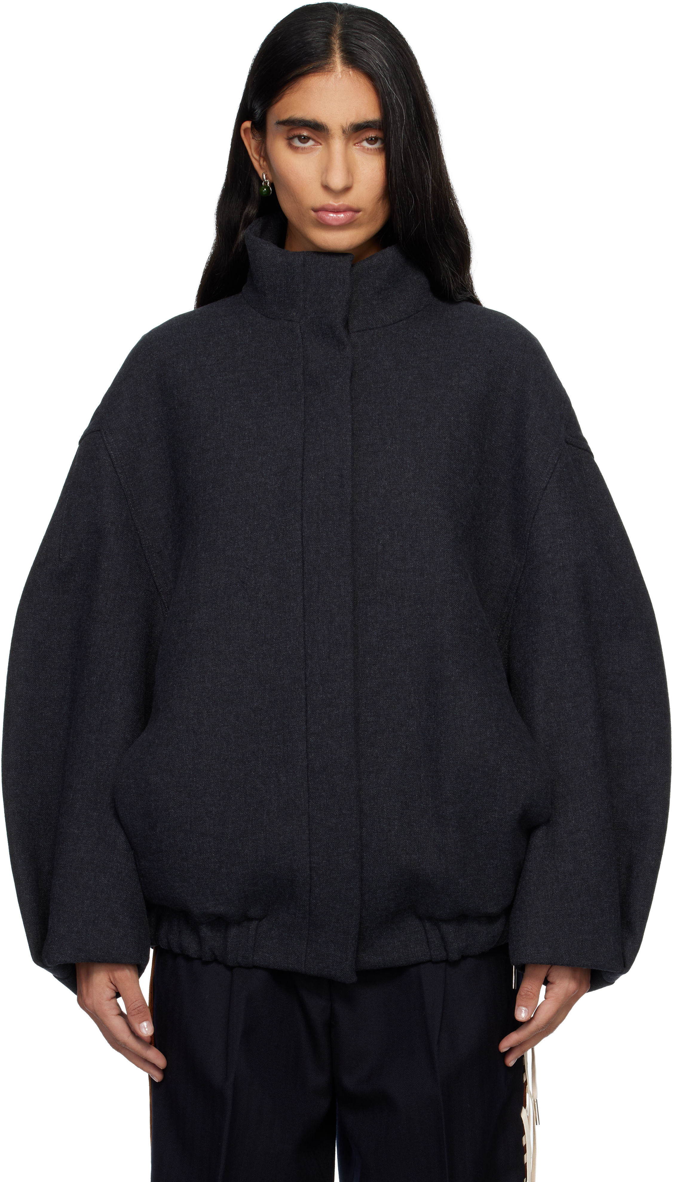 Dries Van Noten: Gray Cotton Jacket | SSENSE