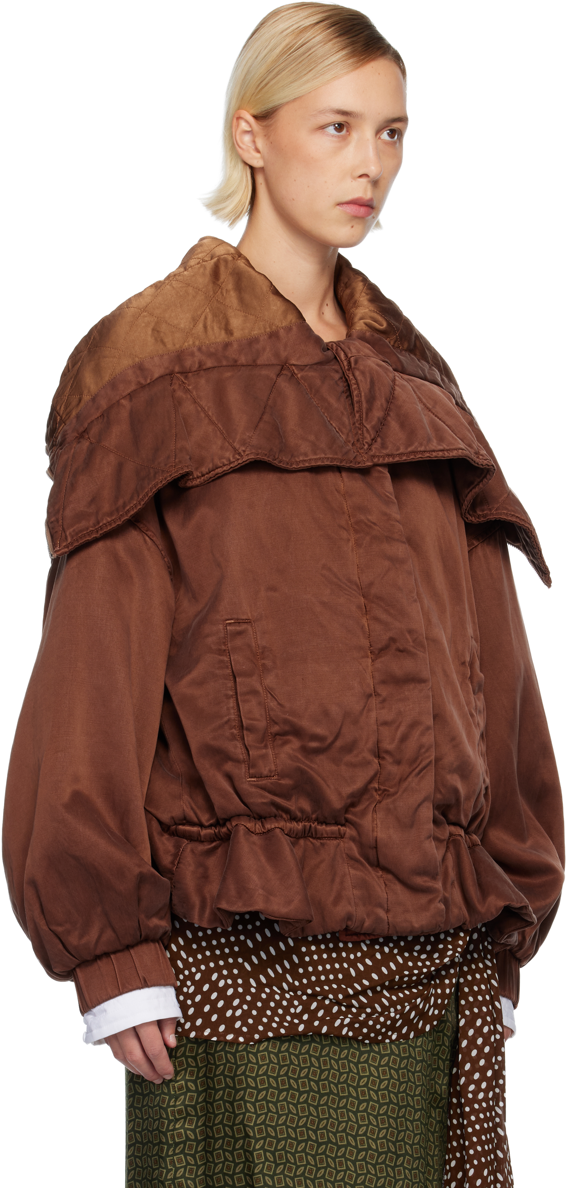 Dries Van Noten Orange Overdyed Short Parka