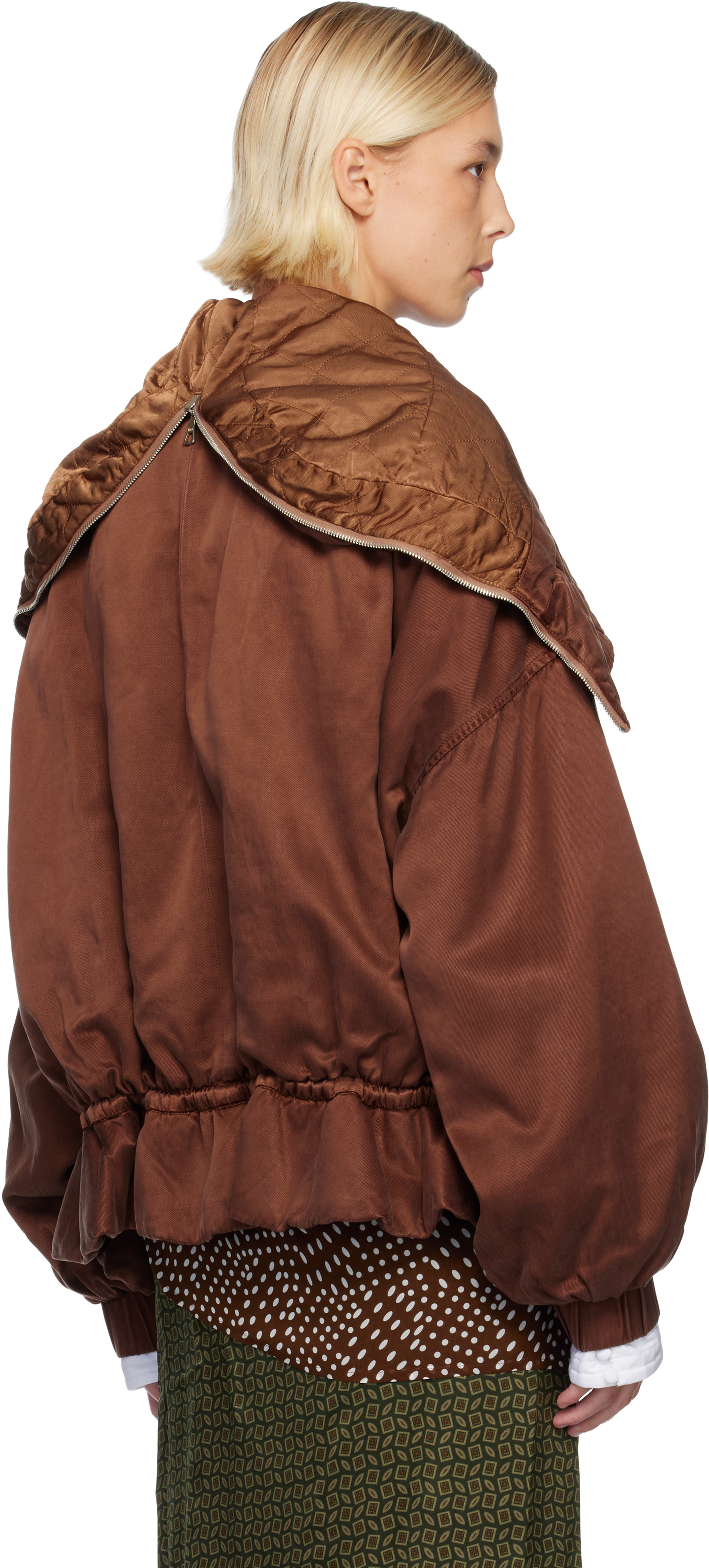 Dries Van Noten Orange Overdyed Short Parka