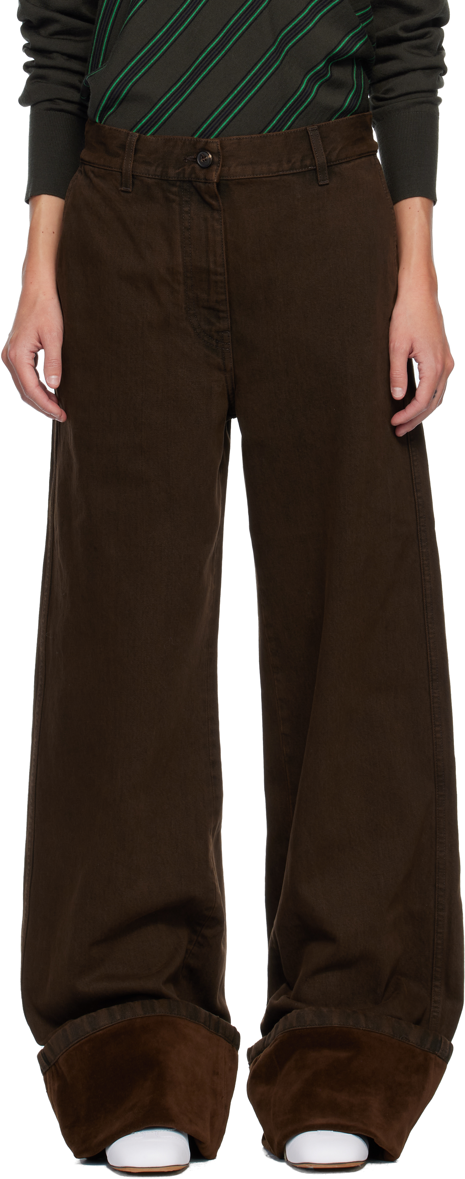 Dries Van Noten High-rise Straight Jeans In Brown