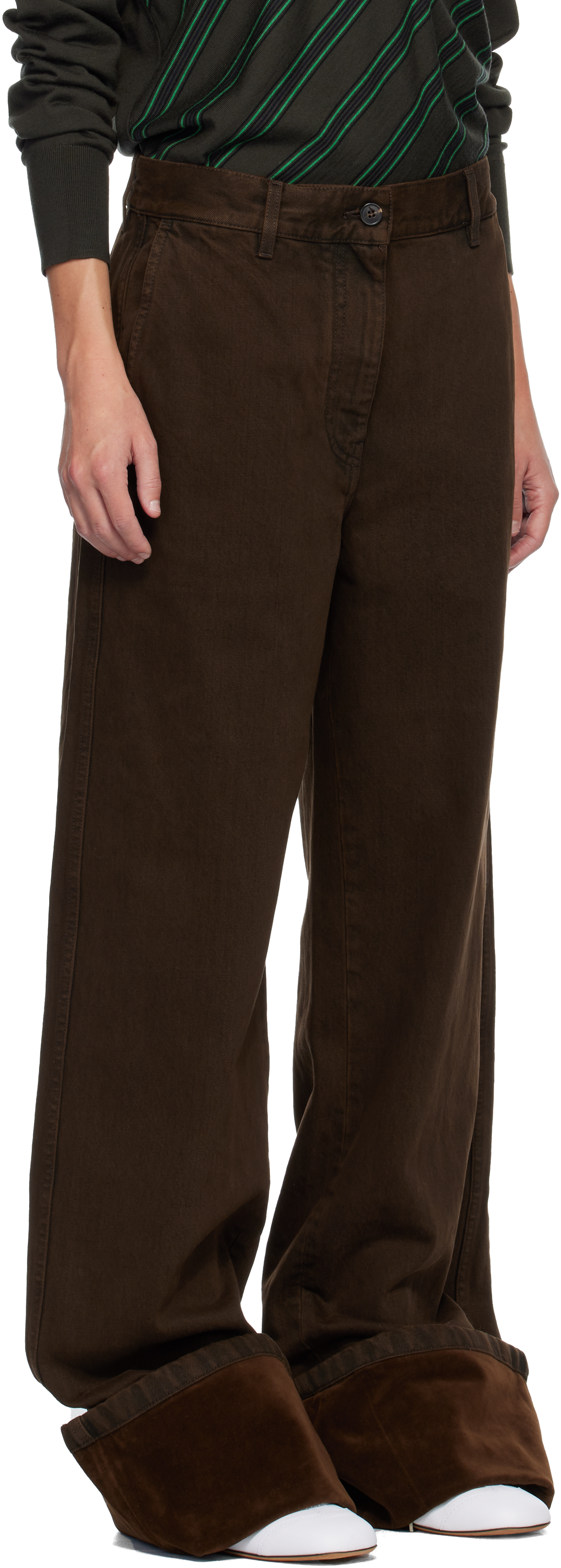 Dries Van Noten High-rise Straight Jeans In Brown