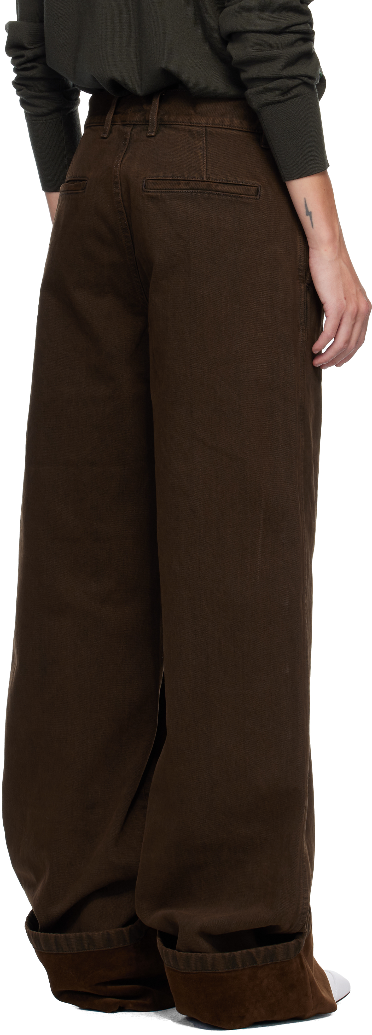 Dries Van Noten High-rise Straight Jeans In Brown