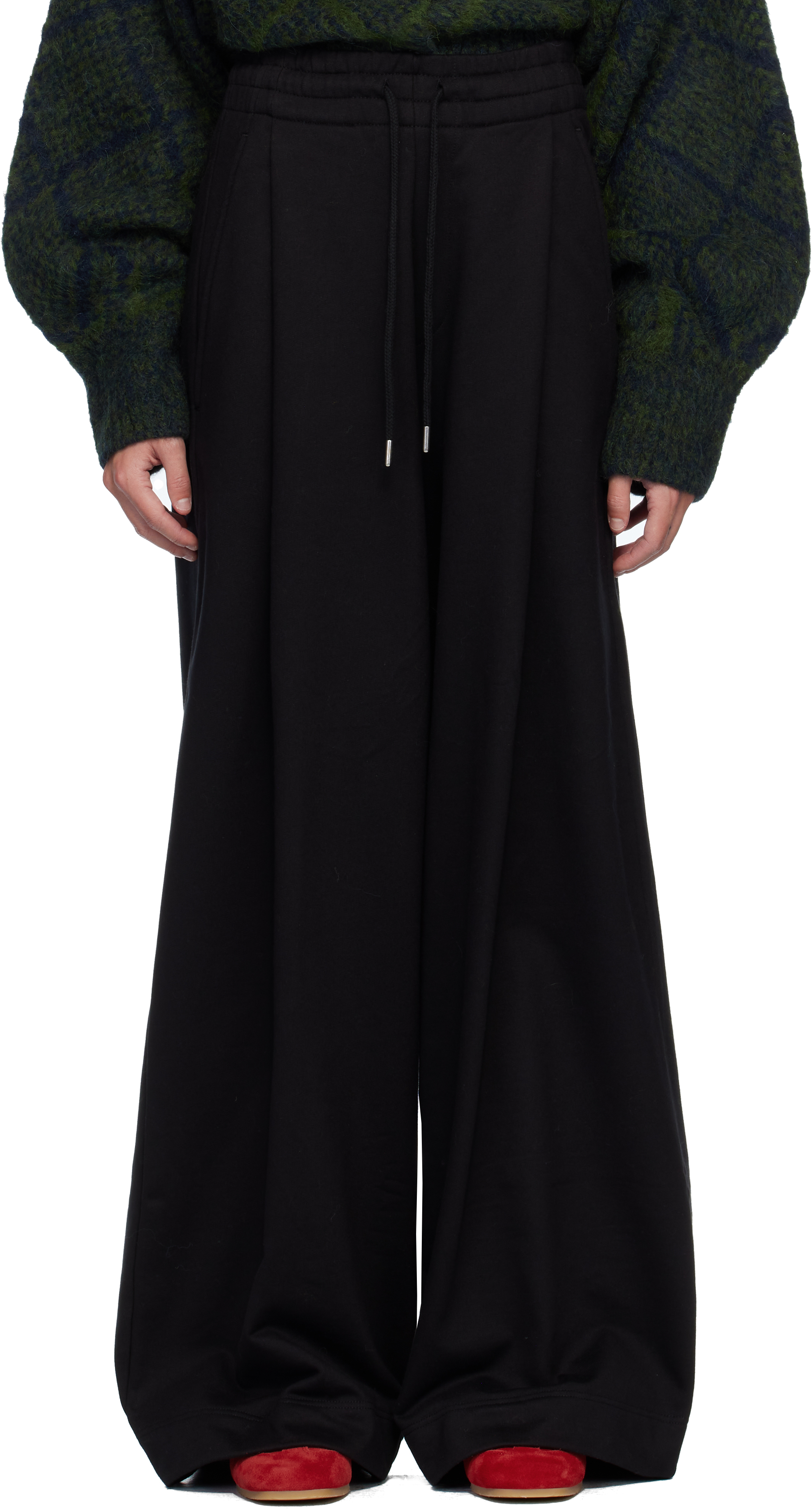 Dries Van Noten Black Loose Sweatpants In Black