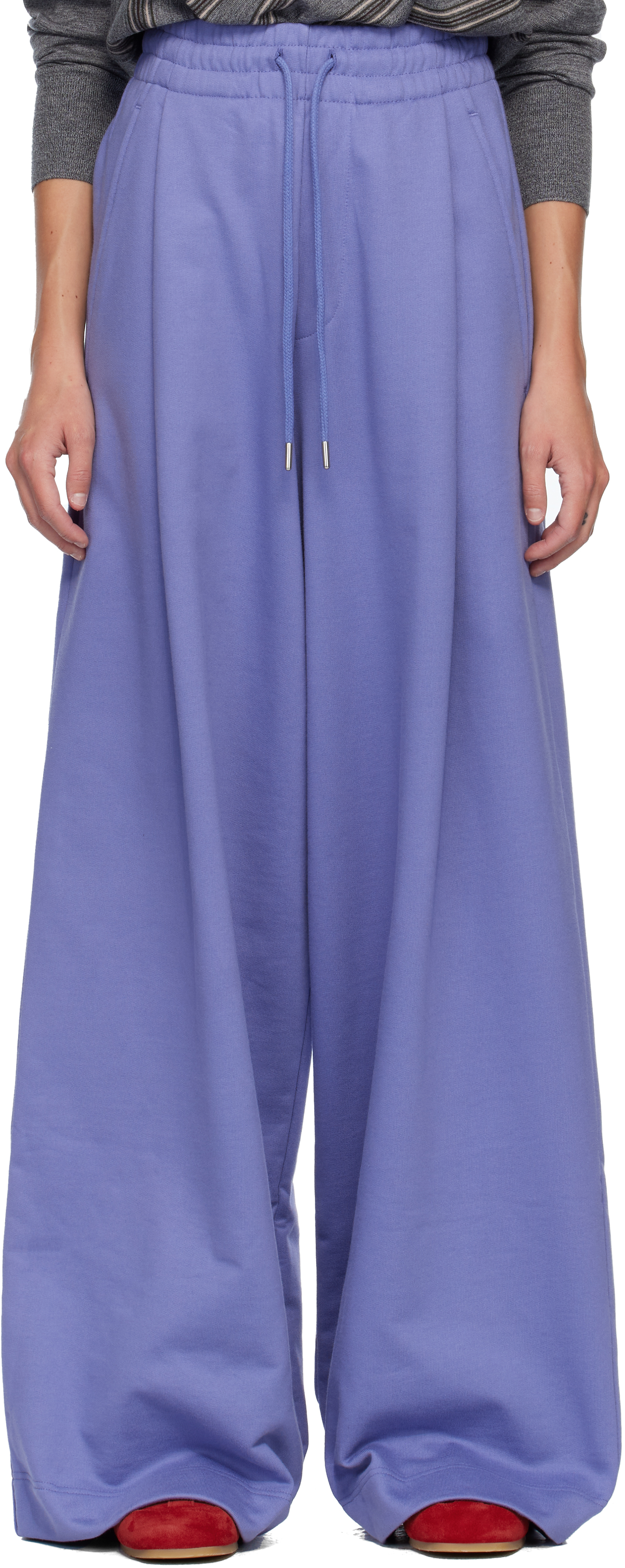Purple Loose Sweatpants by Dries Van Noten on Sale