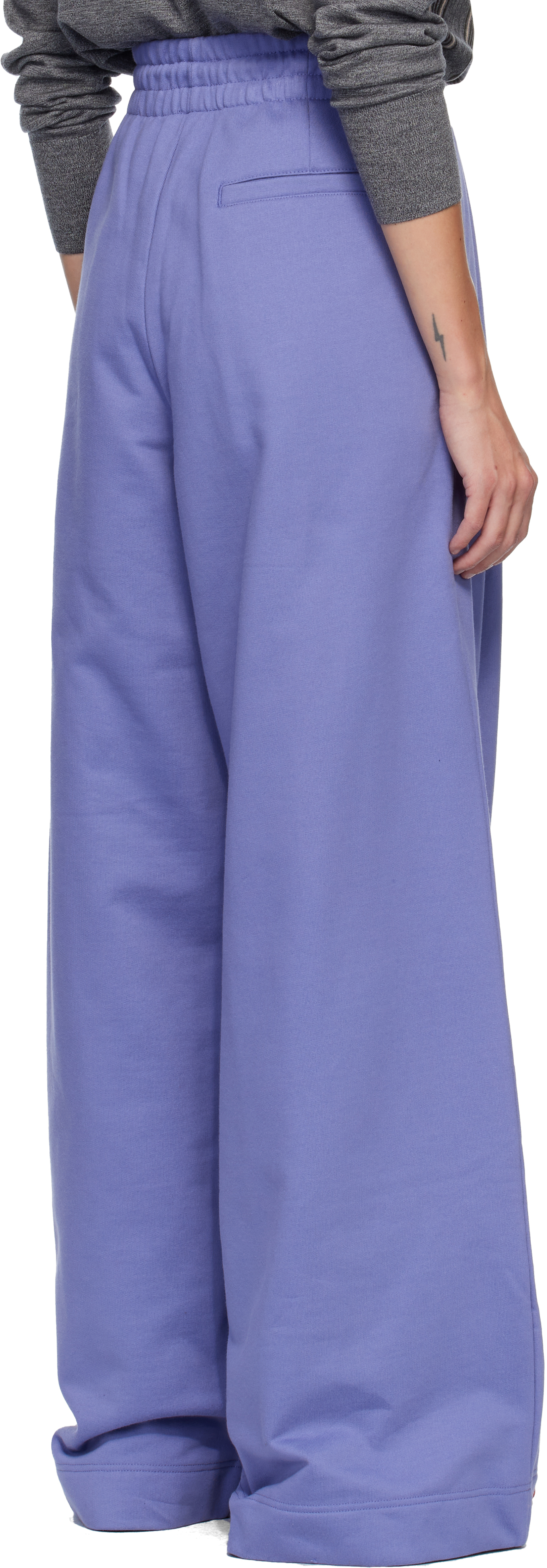 Dries Van Noten Purple Loose Sweatpants In Purple