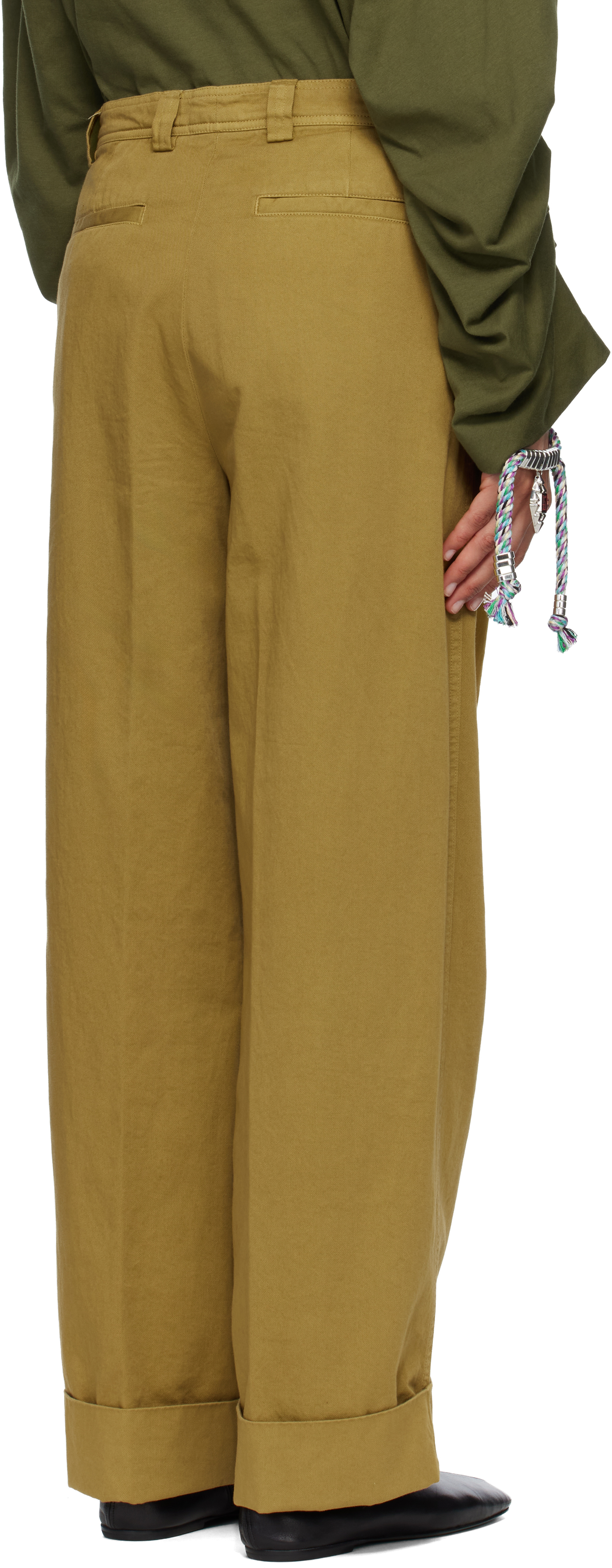Dries Van Noten Pakora Cotton Gabardine Pants In Brown