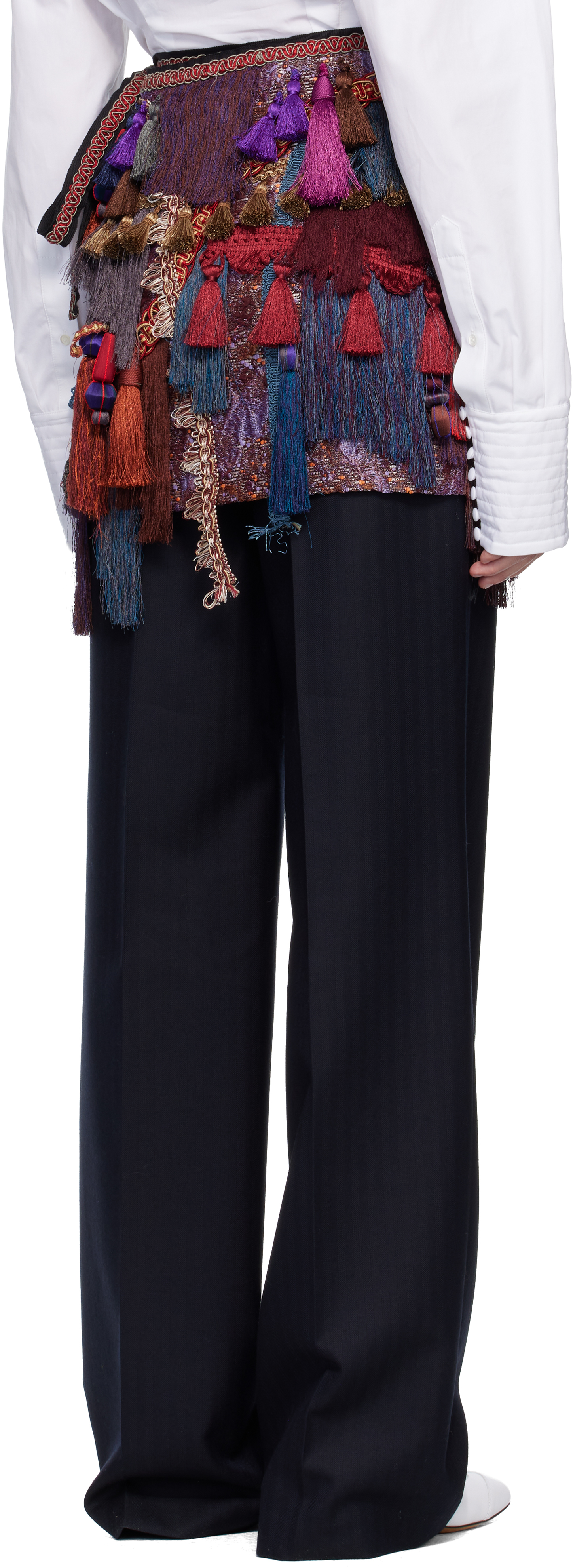 Dries Van Noten Multicolor Tassel Miniskirt In Multi