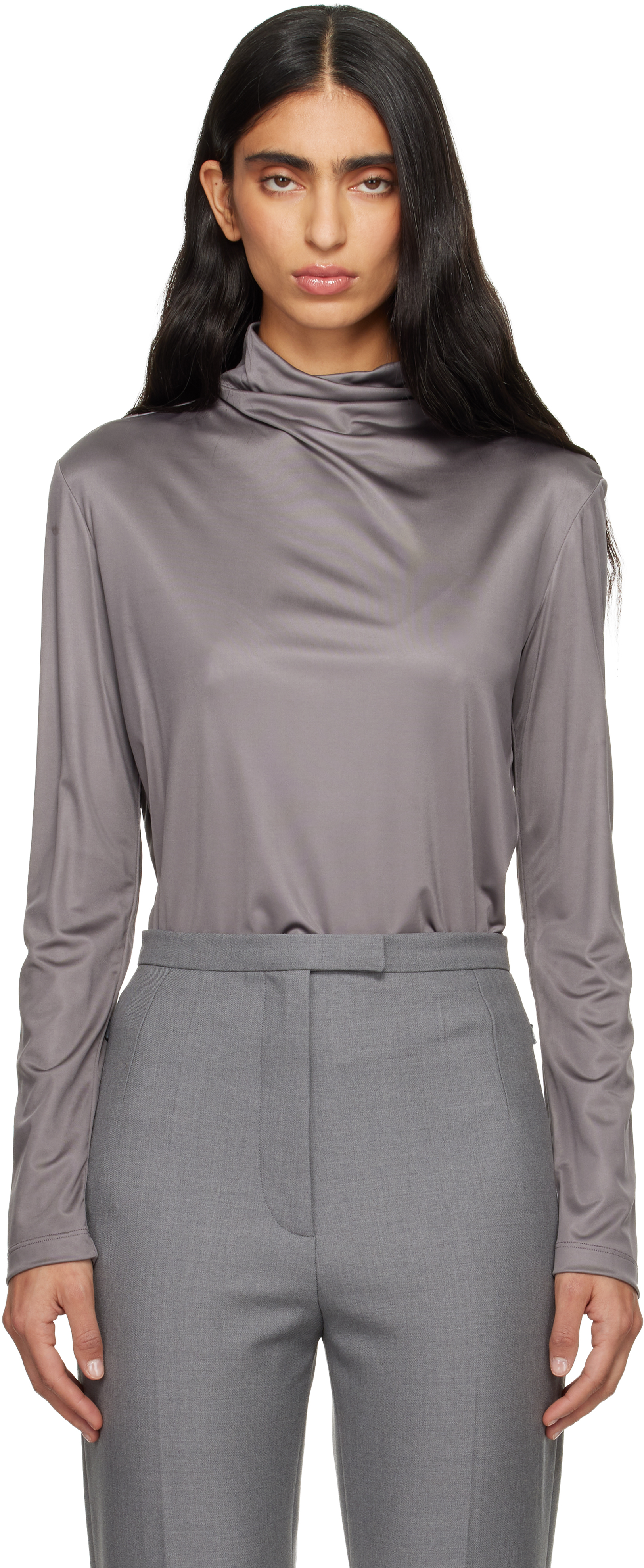 DRIES VAN NOTEN グレー タートルネック L 本人期 Dries Van Noten