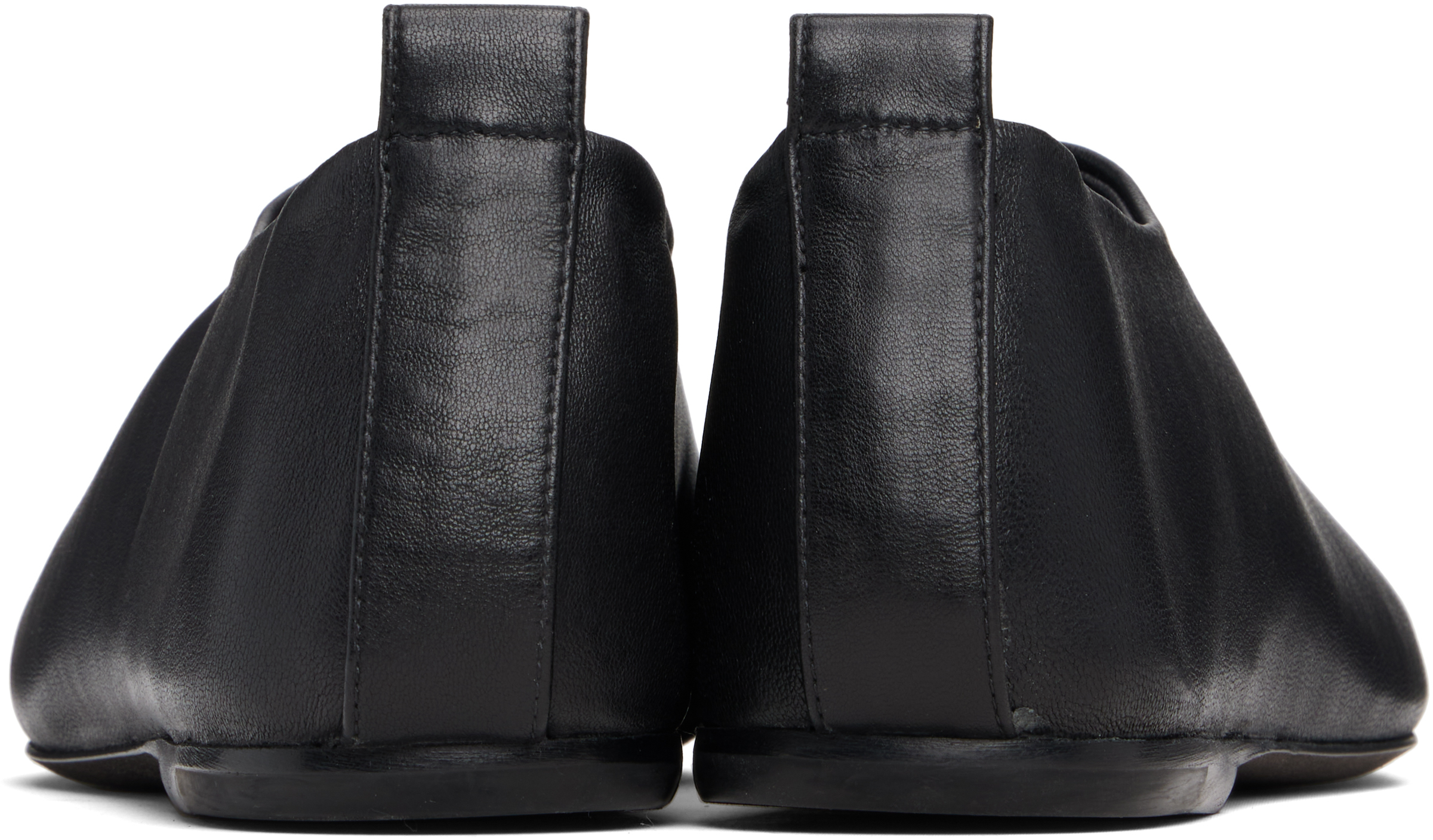 Dries Van Noten Soft Black Leather Loafers With Squared Toe In Animal Print