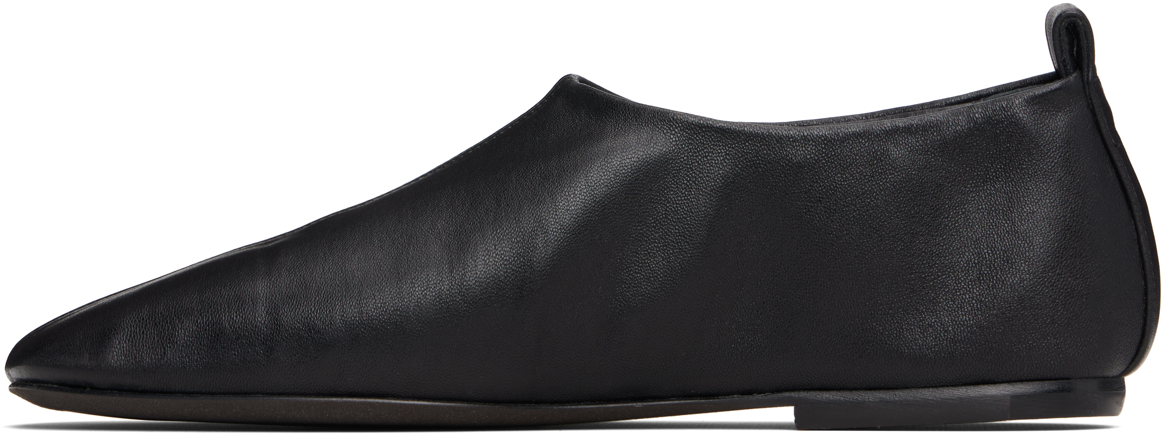 Dries Van Noten Soft Black Leather Loafers With Squared Toe In Animal Print