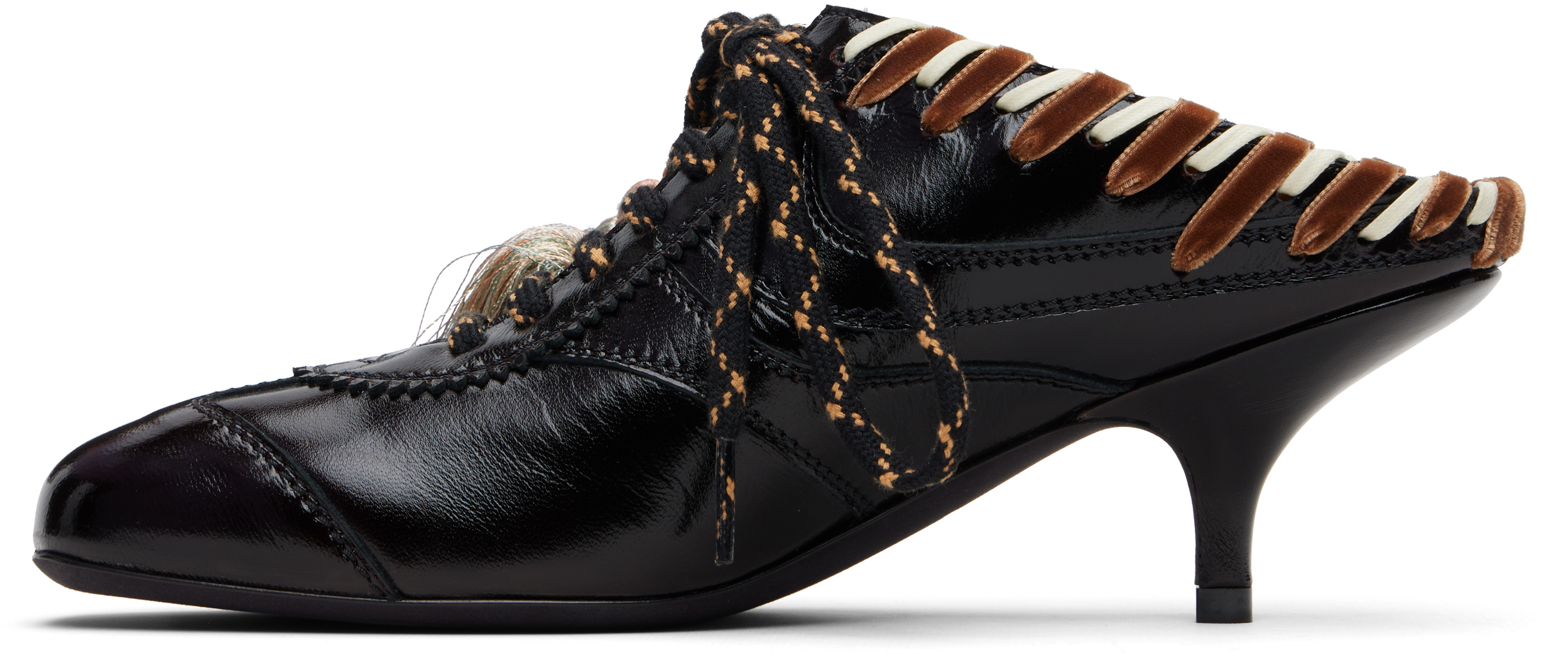 Dries Van Noten Brown Heeled Sneaker Mules In Brown