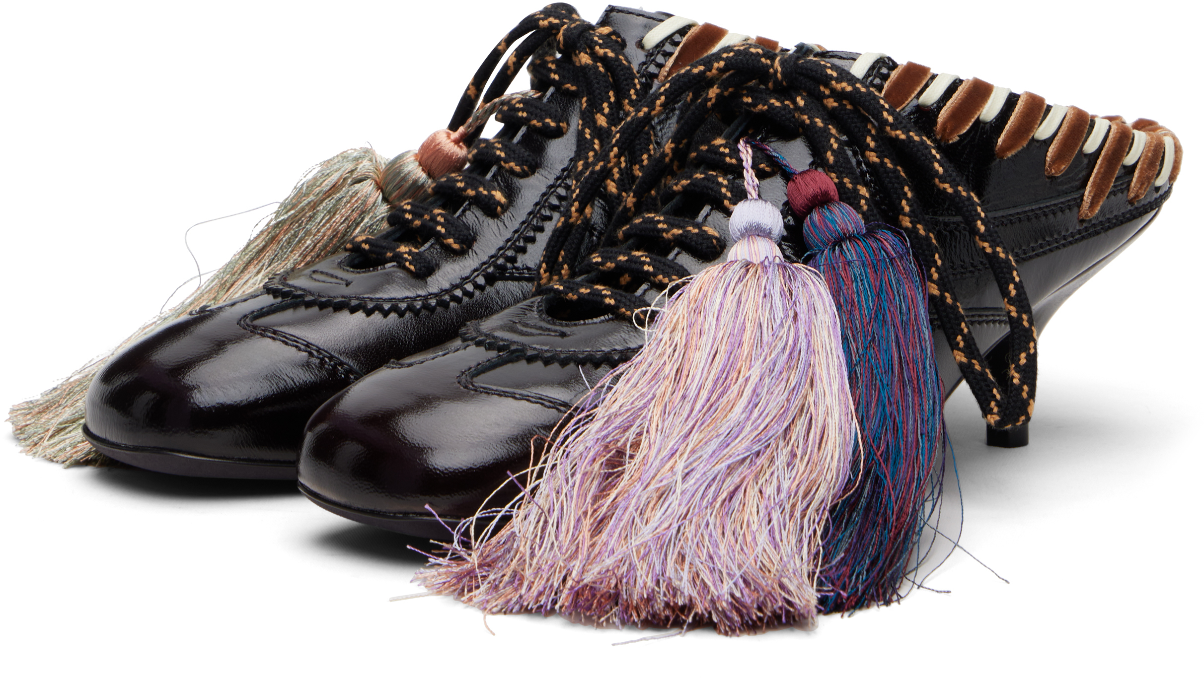 Dries Van Noten Brown Heeled Sneaker Mules In Brown