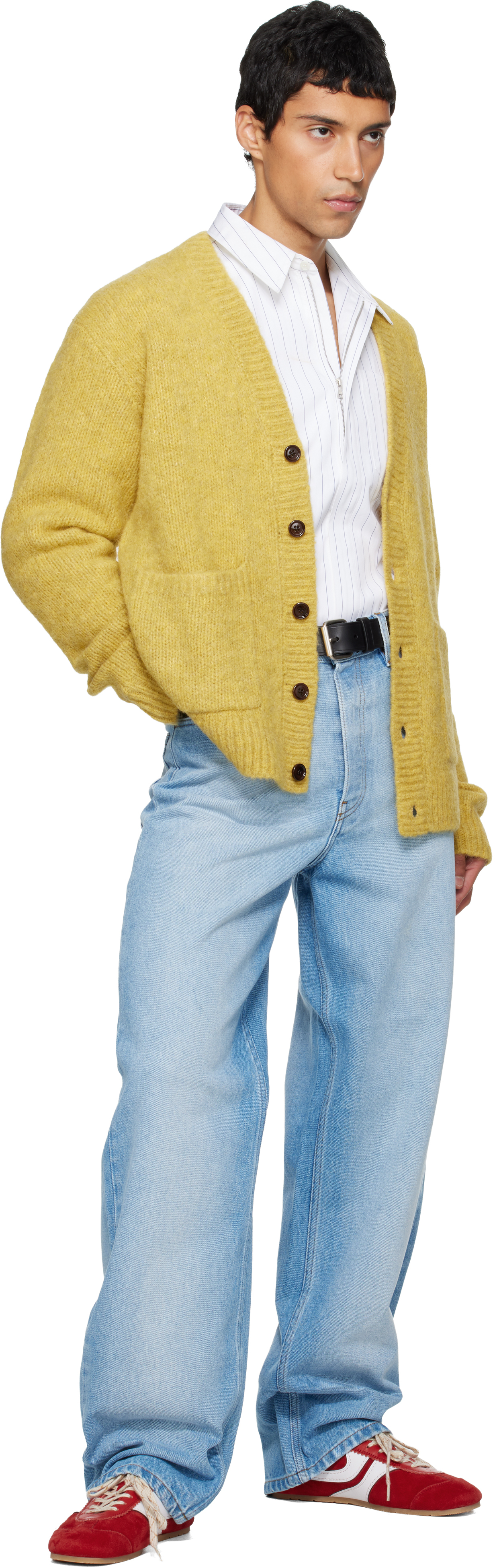 Dries Van Noten Black Leather Belt In Black