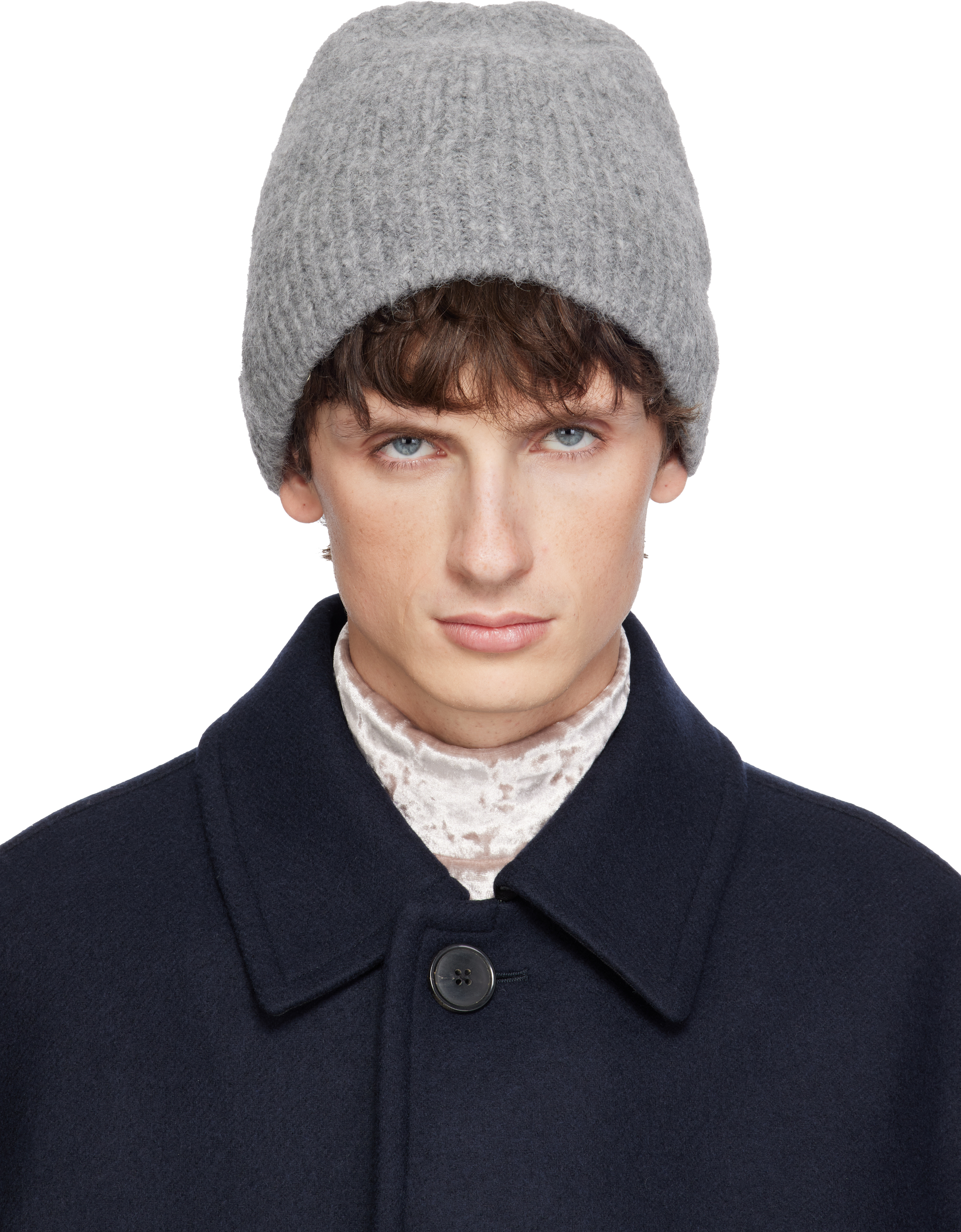 Gray Alpaca Blend Beanie