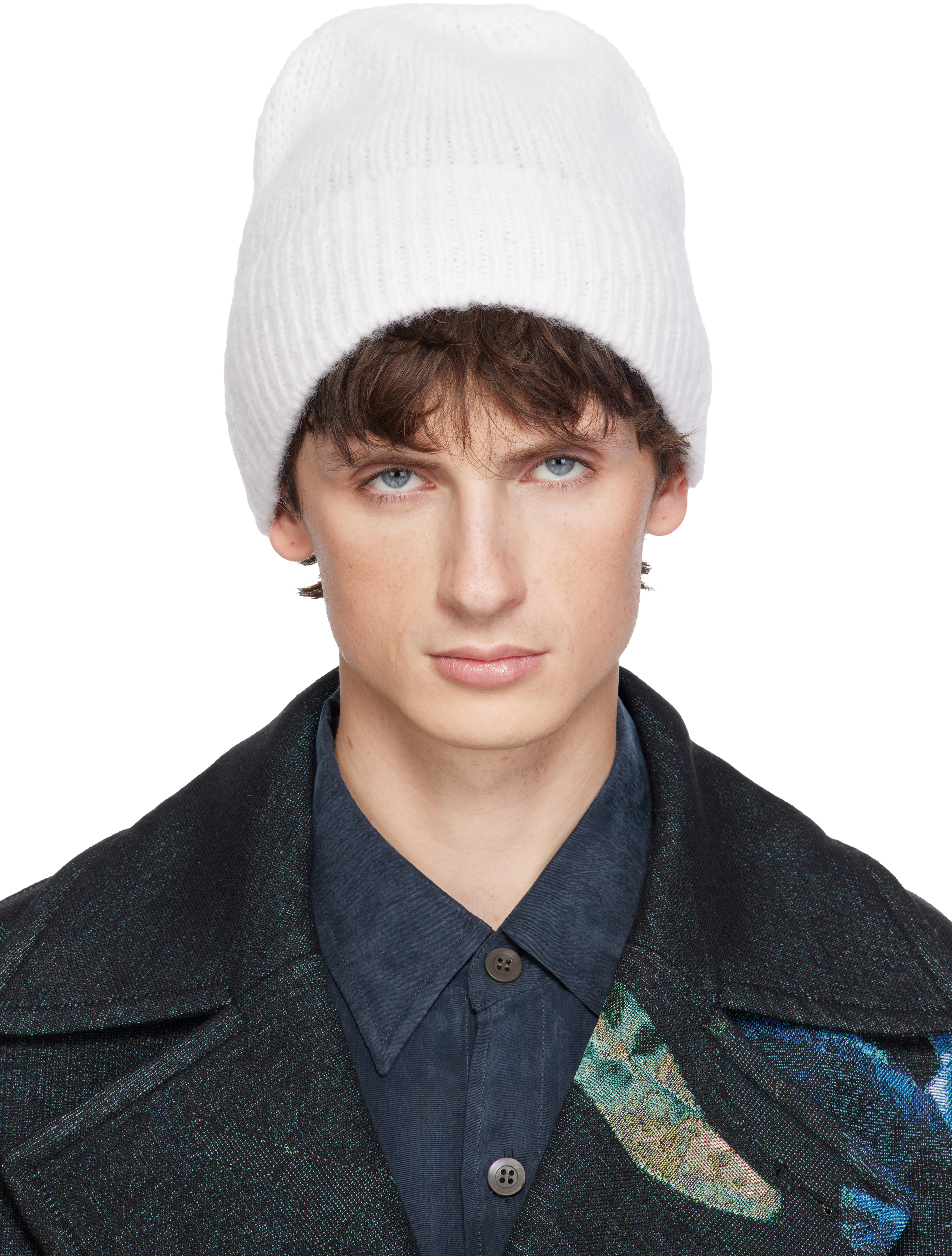 White Alpaca Blend Beanie