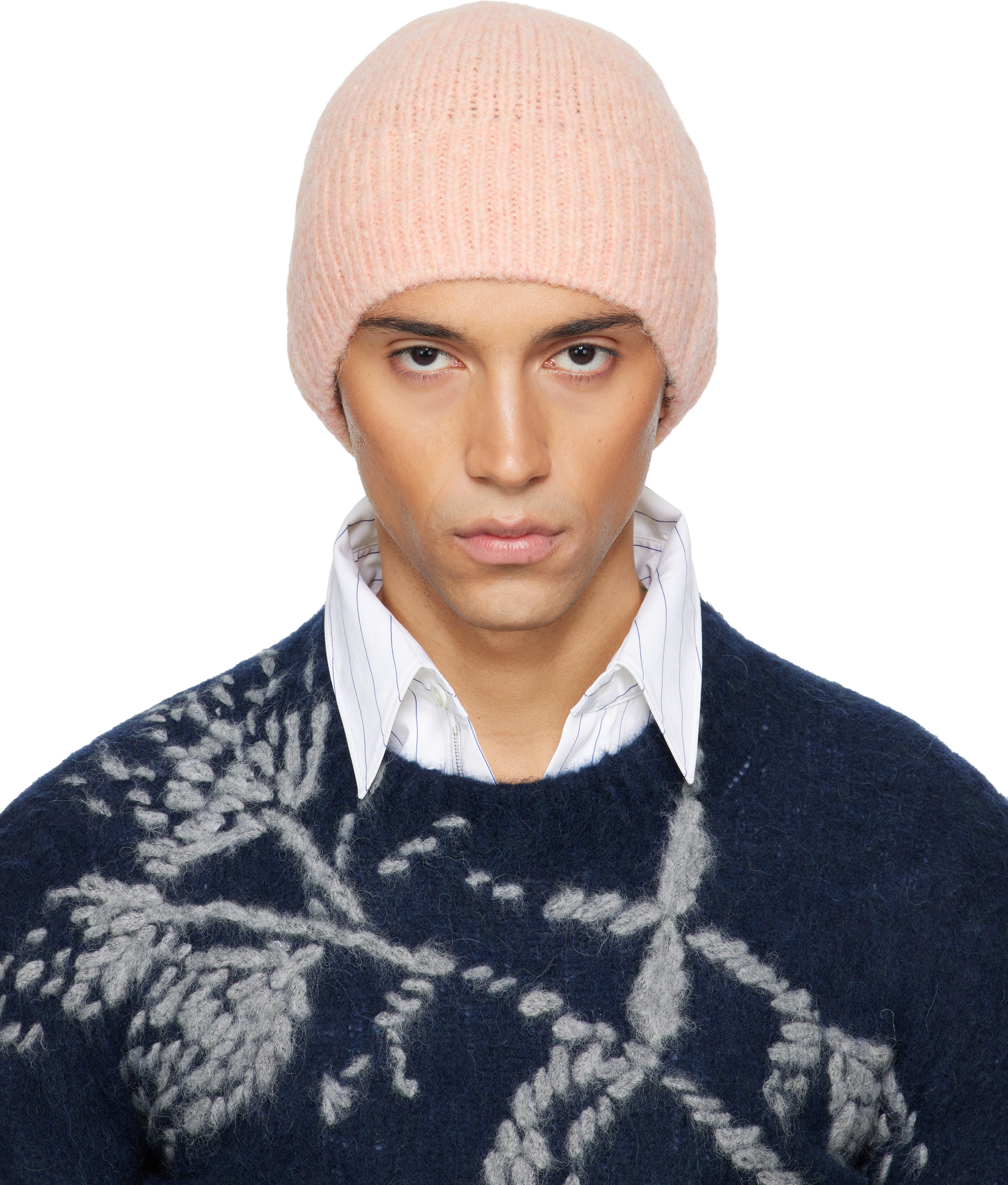 Pink Alpaca Blend Beanie