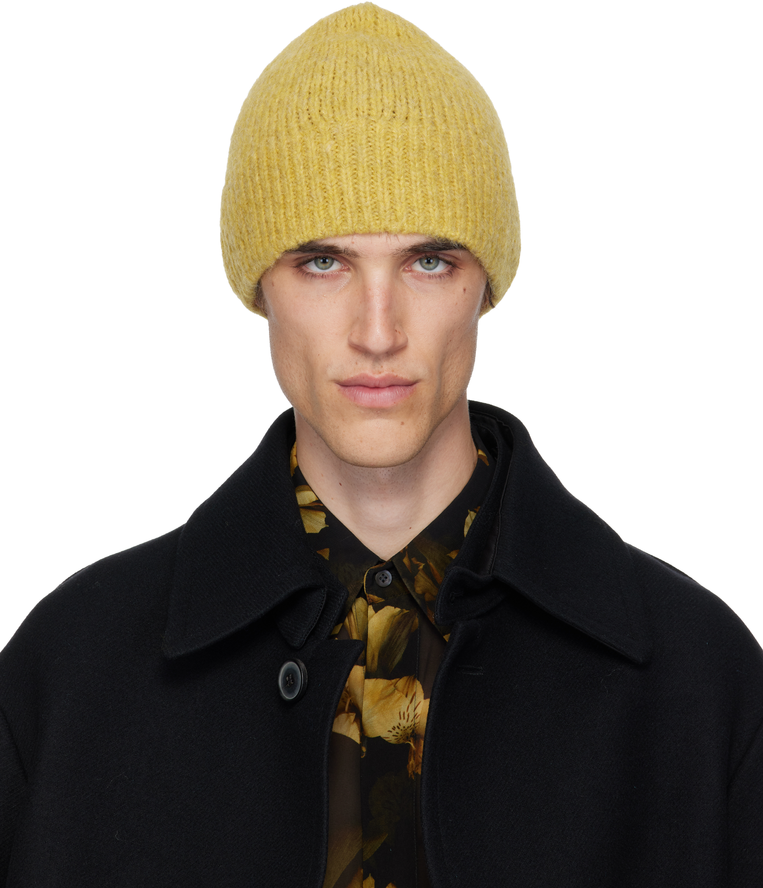 Yellow Alpaca Blend Beanie