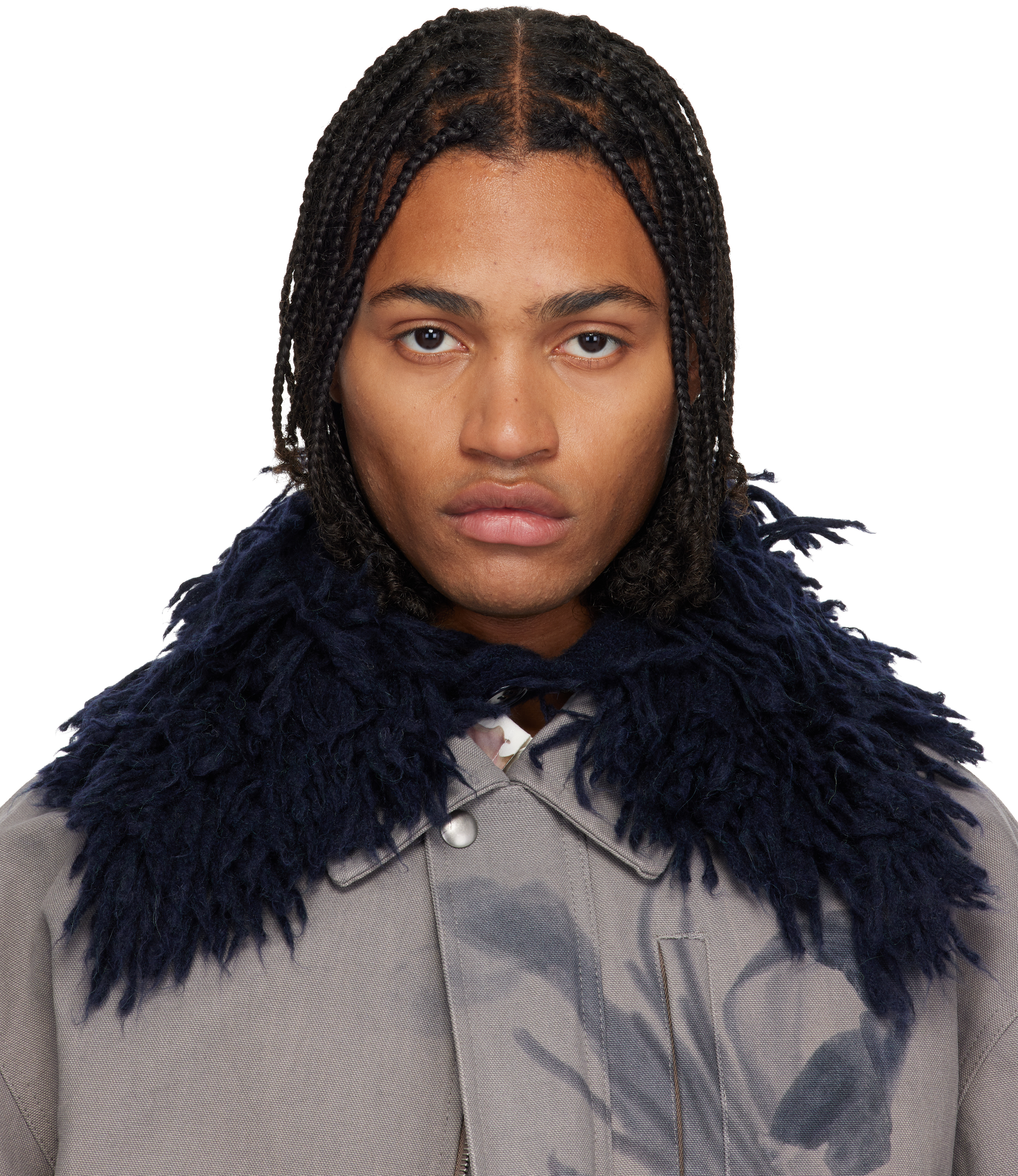 DRIES VAN NOTEN ジップアップ ウールマフラー Dries Van Noten メンズ