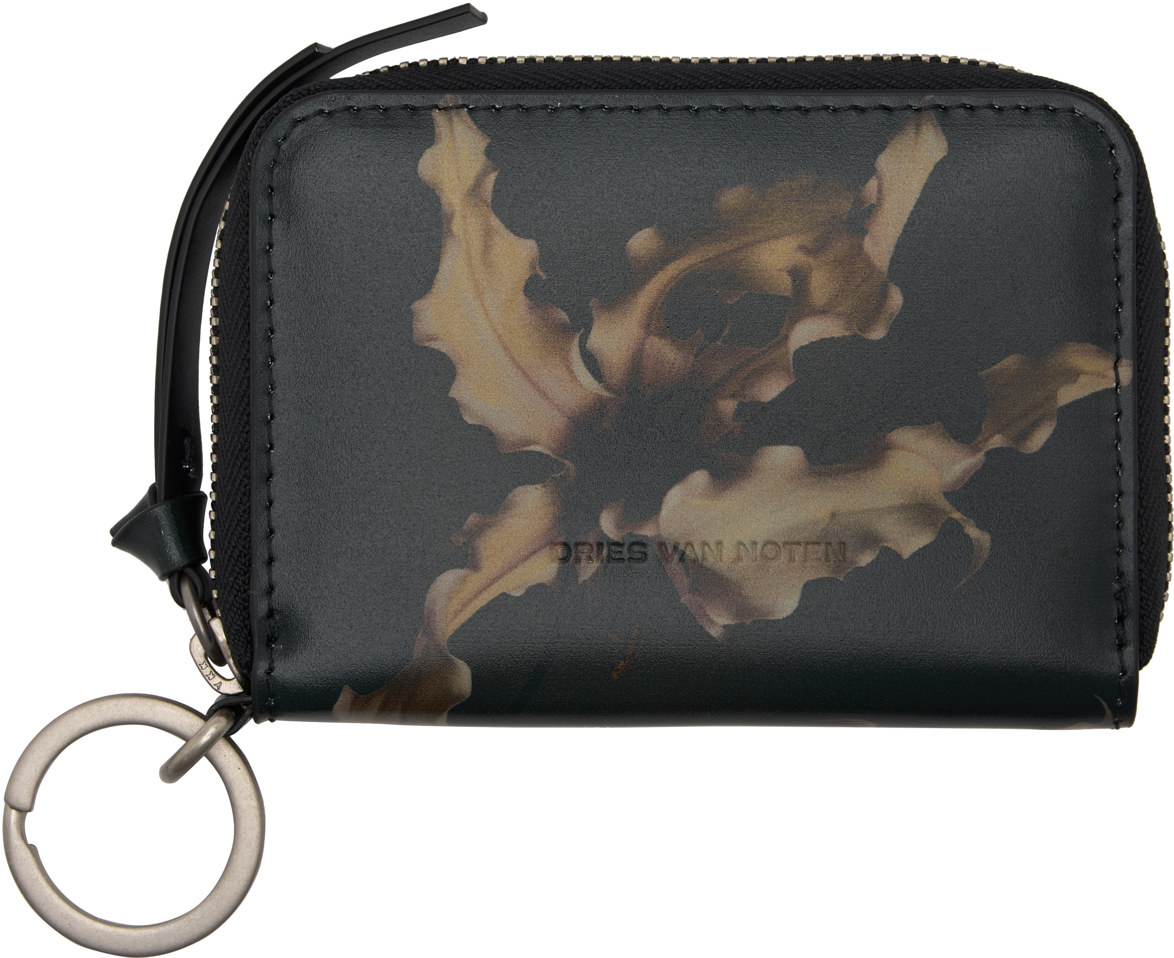 Dries Van Noten: ブラック＆カーキ レザー カードケース | SSENSE 日本