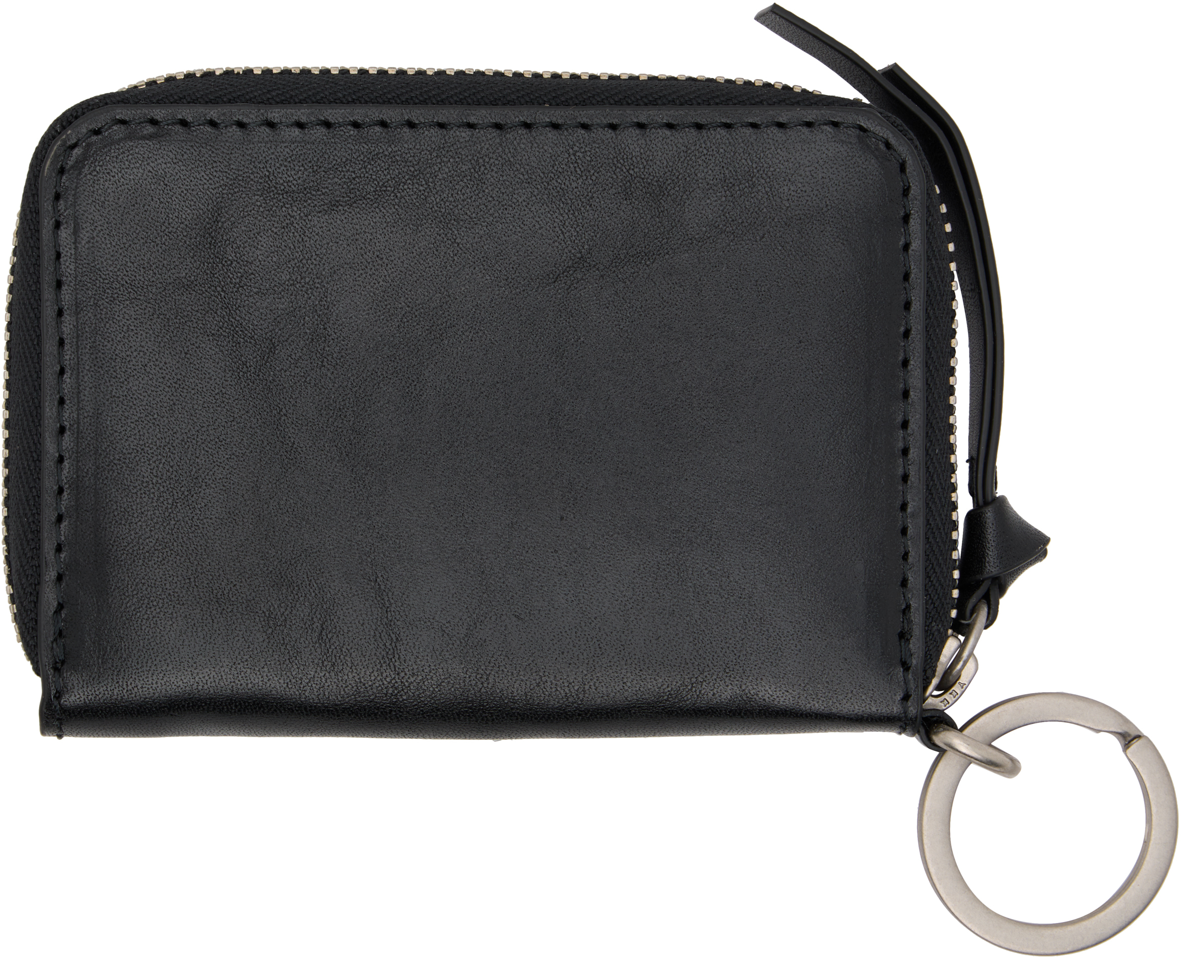 Dries Van Noten Black Leather Card Holder In Black