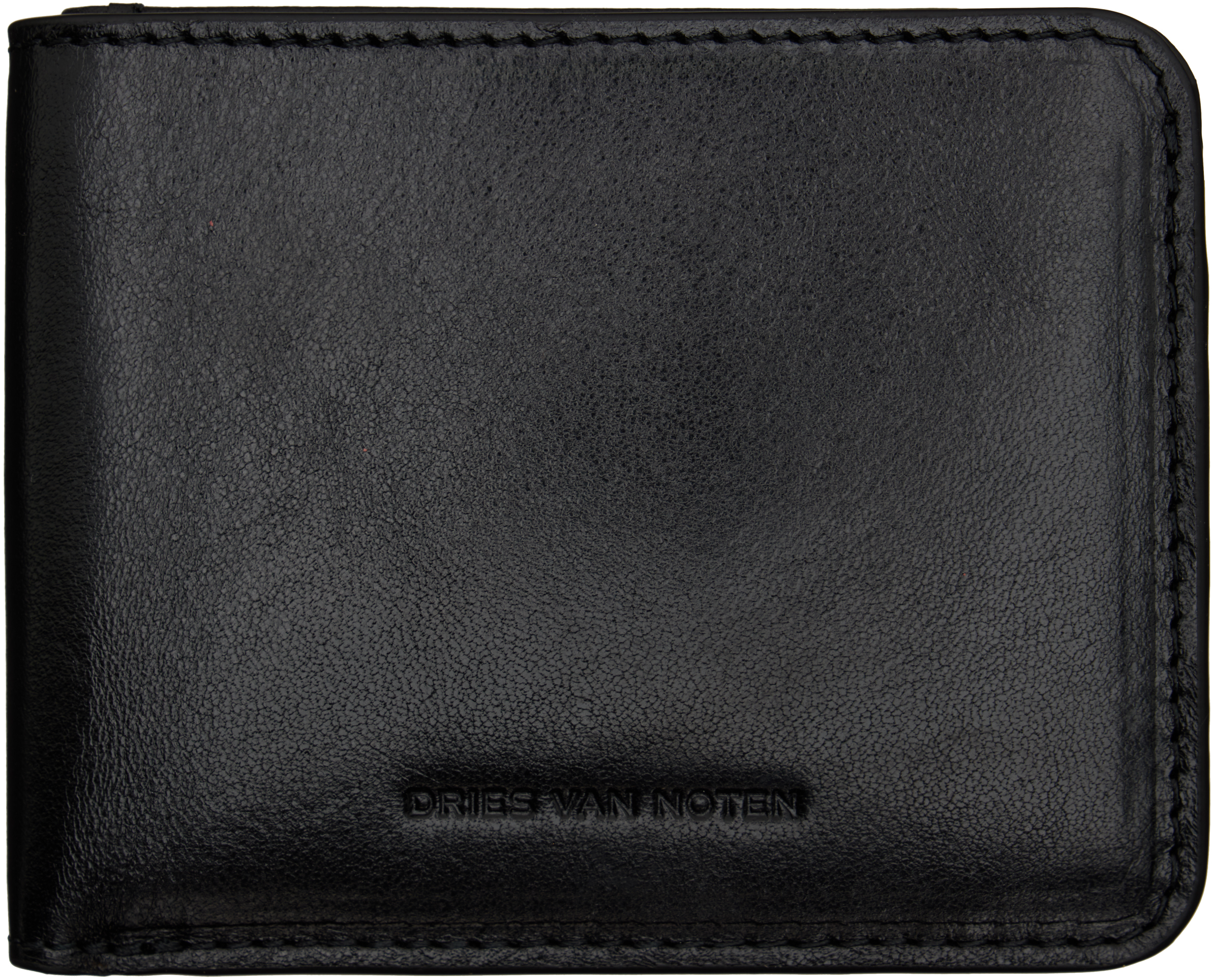 Dries Van Noten Black Leather Wallet In Black