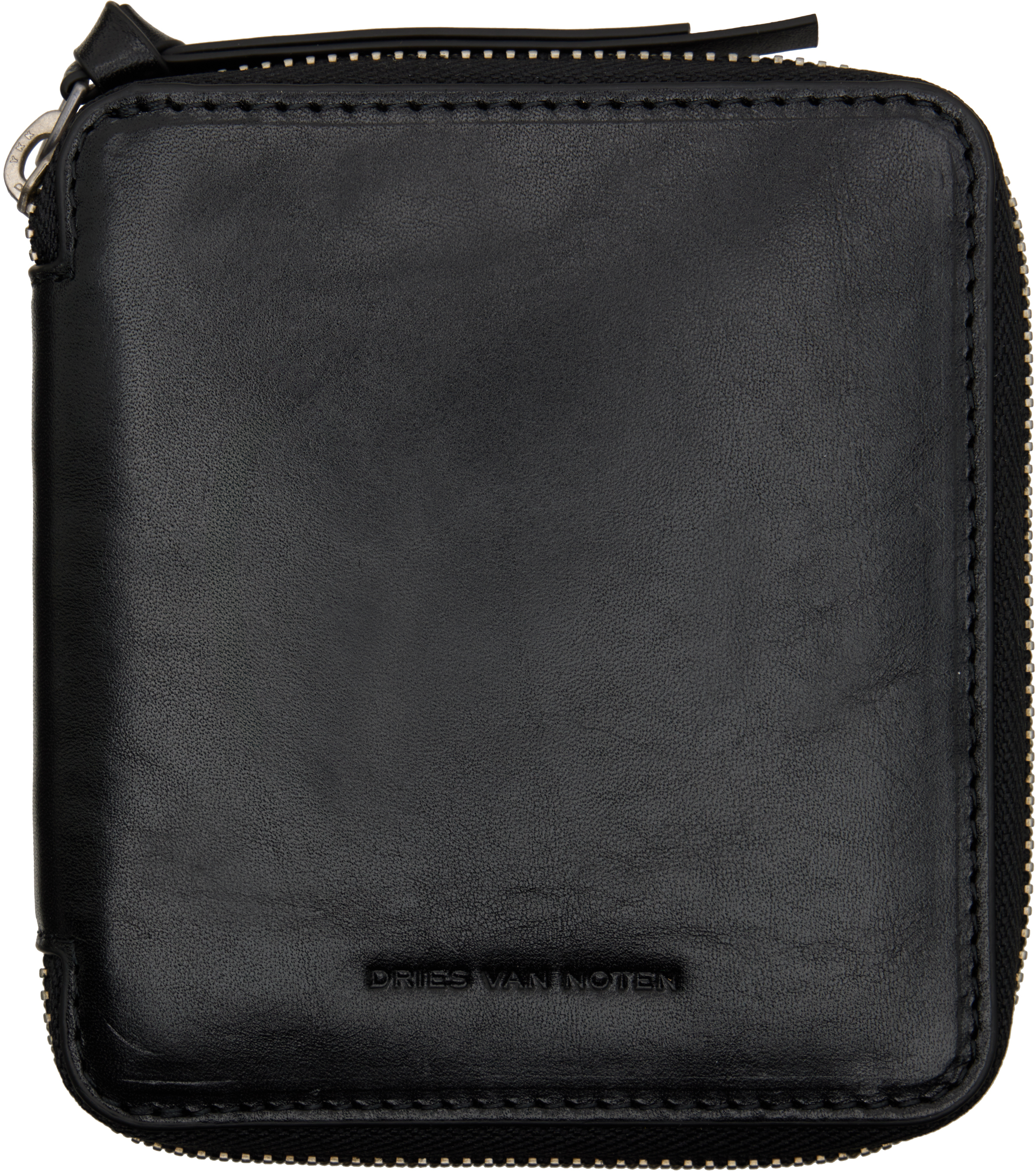 Dries Van Noten: ブラック Square ジップウォレット | SSENSE 日本