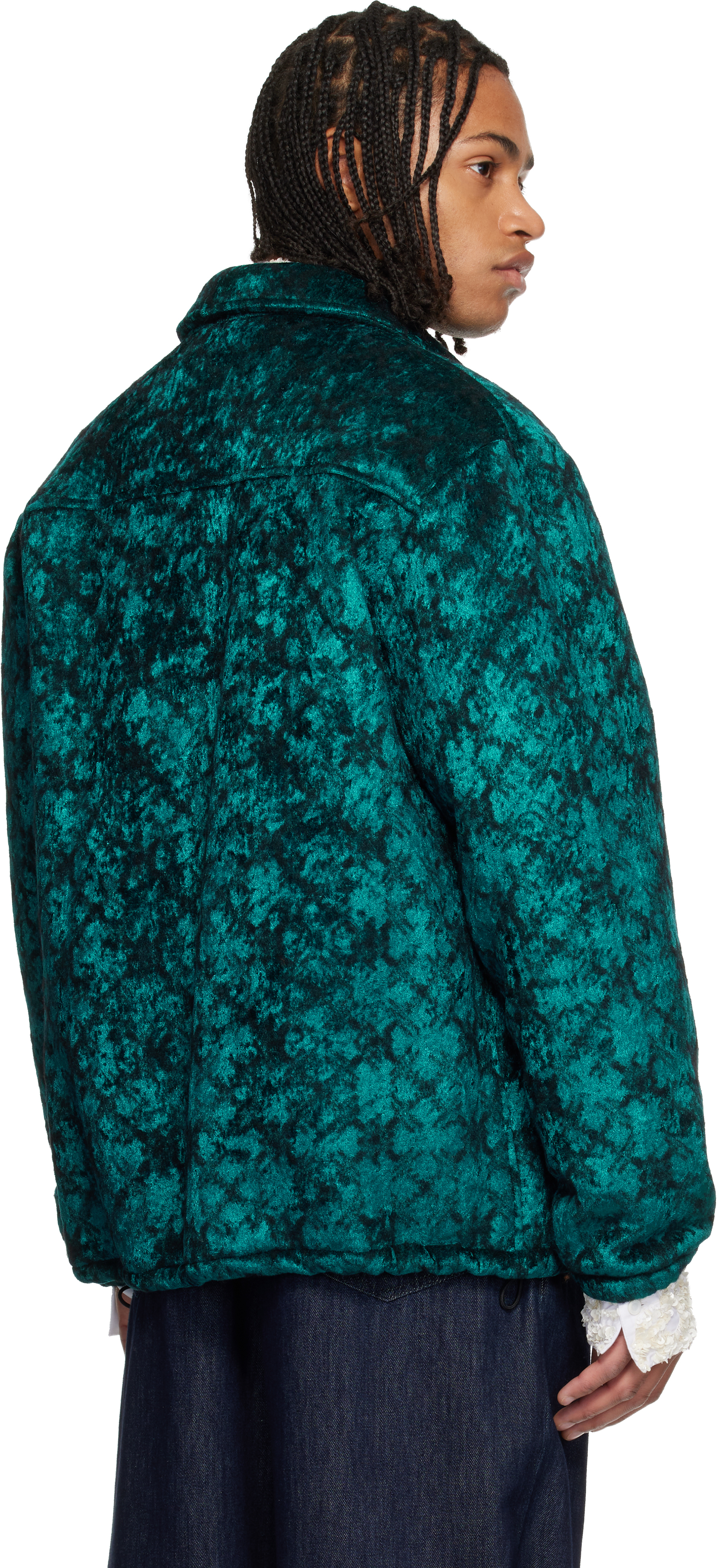 Dries Van Noten Navy Velvet Jacket