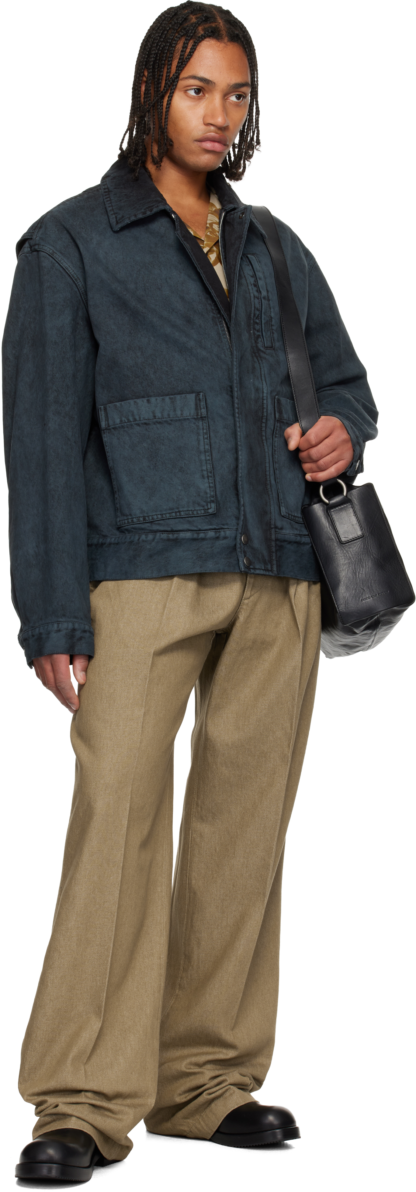 Dries Van Noten Beige Pleated Jeans In Brown