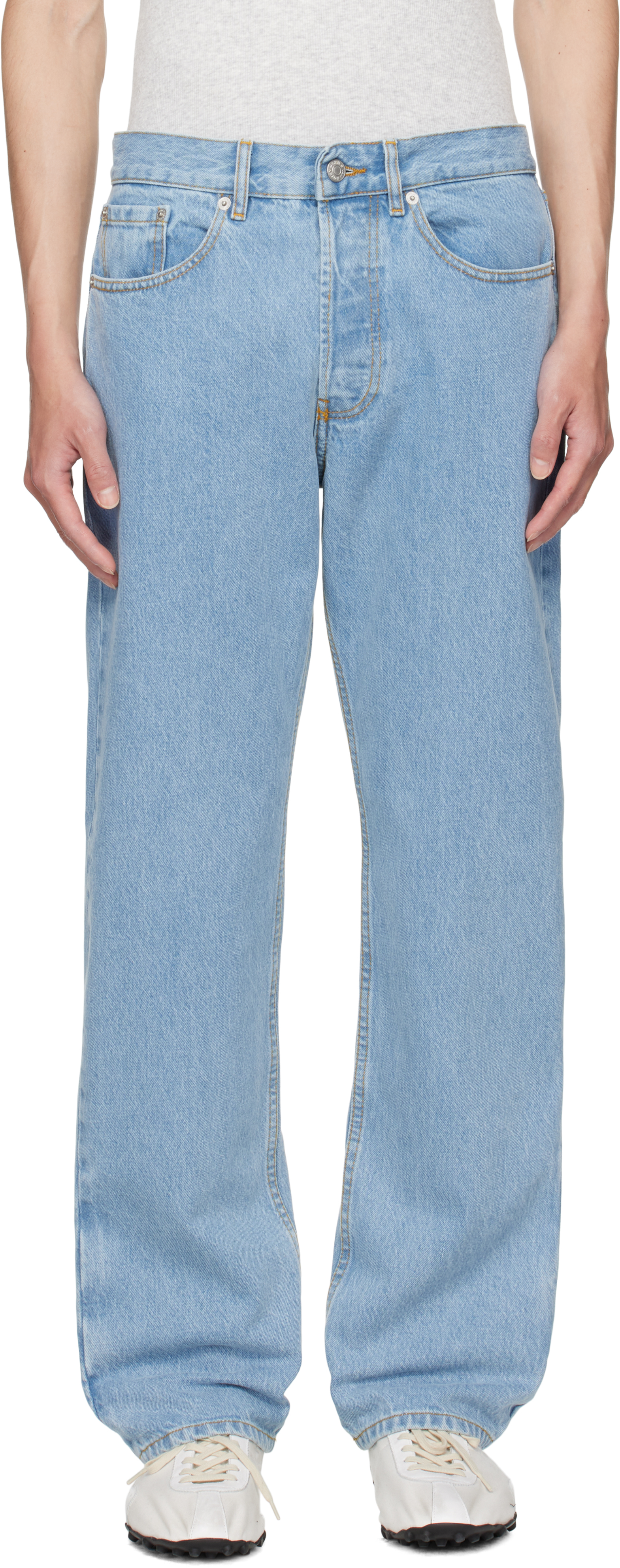 Dries Van Noten ブルータックデニム 33 Dries Van Notenのブルー フェードジーンズがセール中