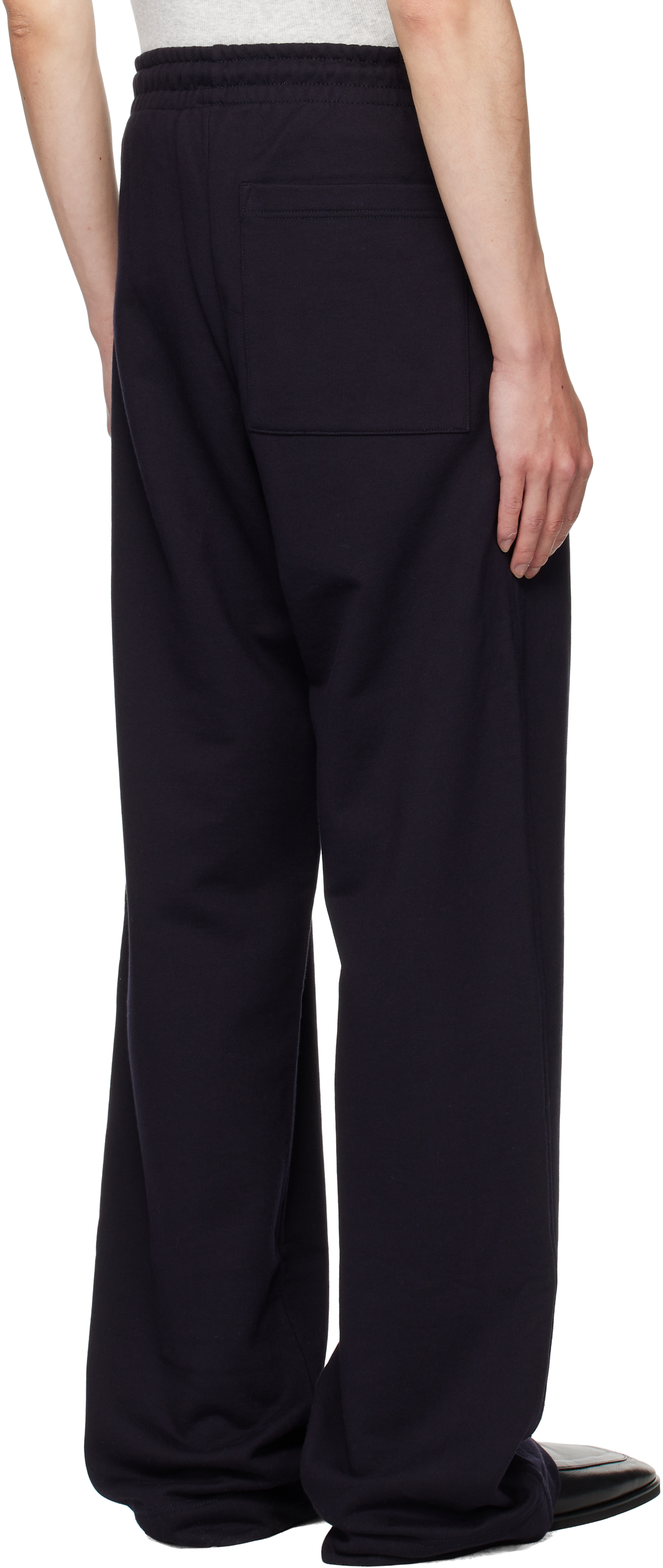 Dries Van Noten Navy Drawstring Sweatpants In Blue