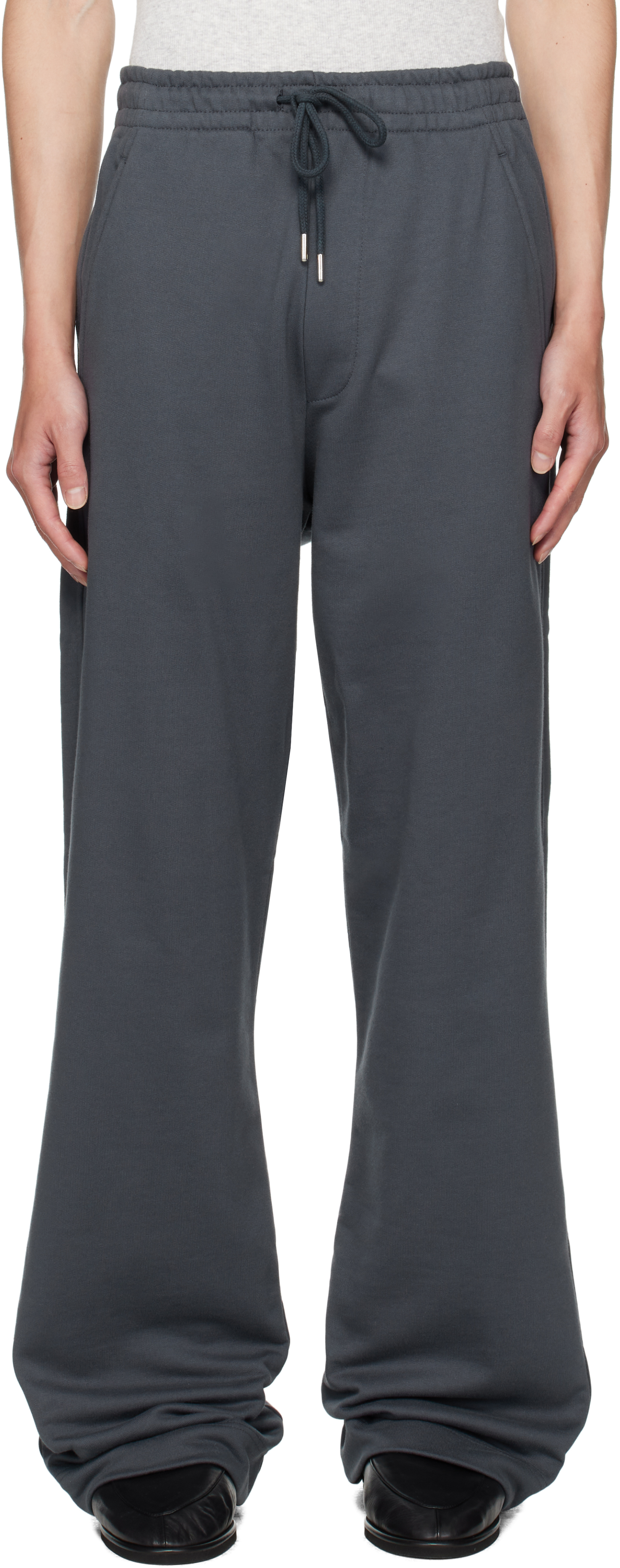Dries Van Noten Blue Drawstring Sweatpants In Gray