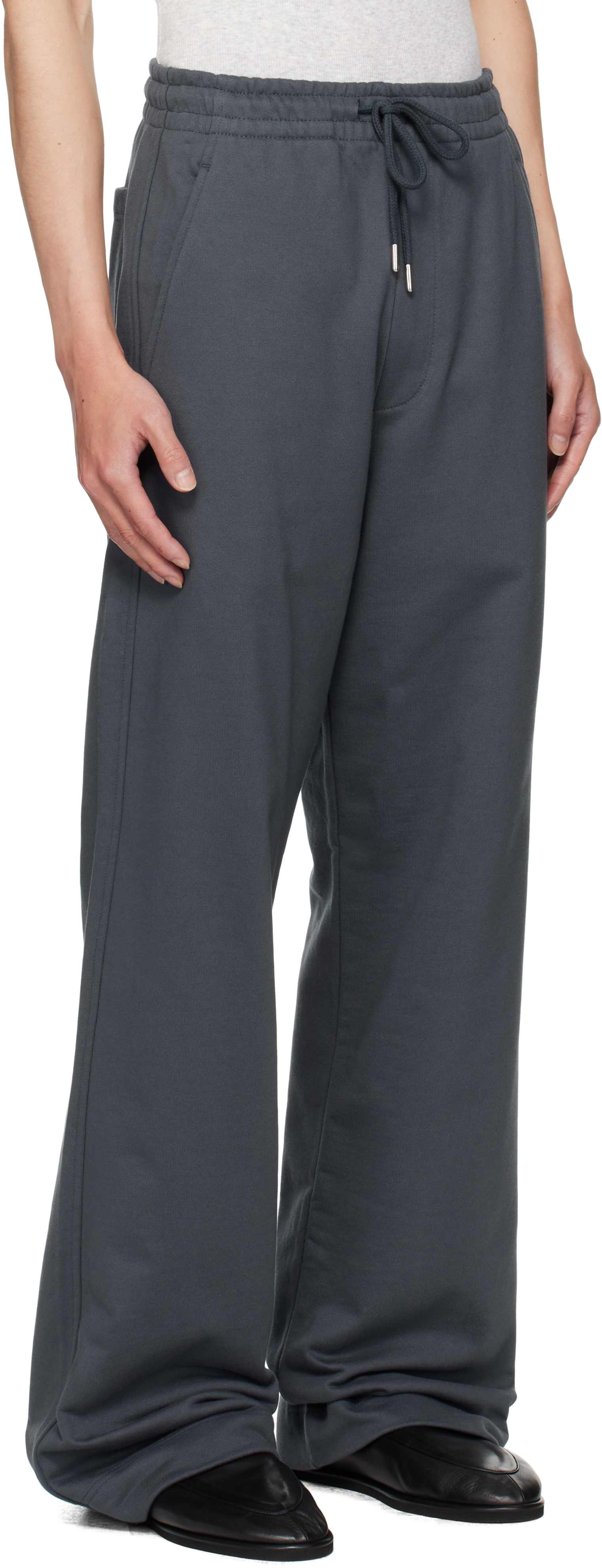 Dries Van Noten Blue Drawstring Sweatpants In Gray